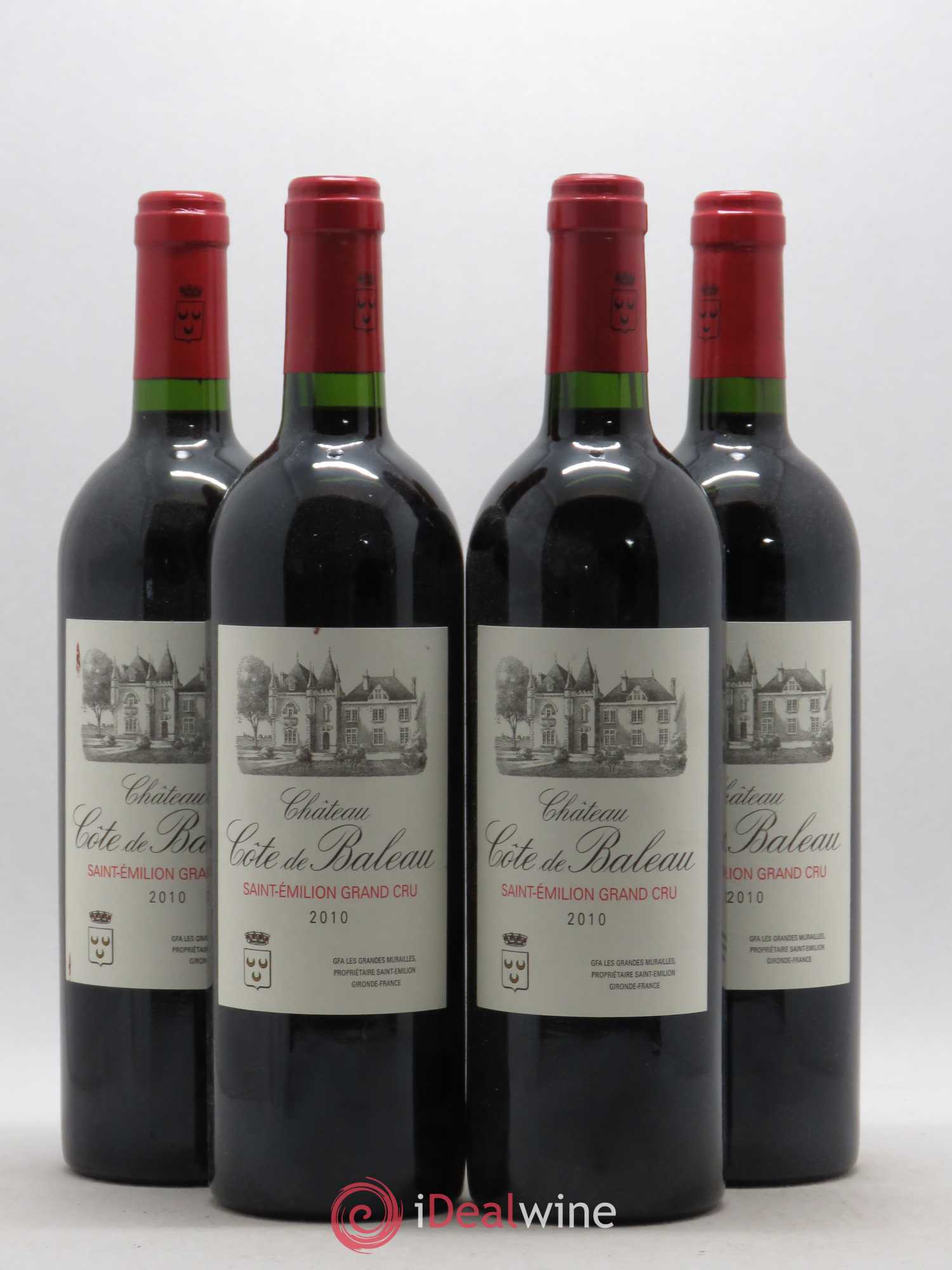 Château Côte de Baleau Grand Cru Classé 2010 - Lot de 4 bouteilles - 0