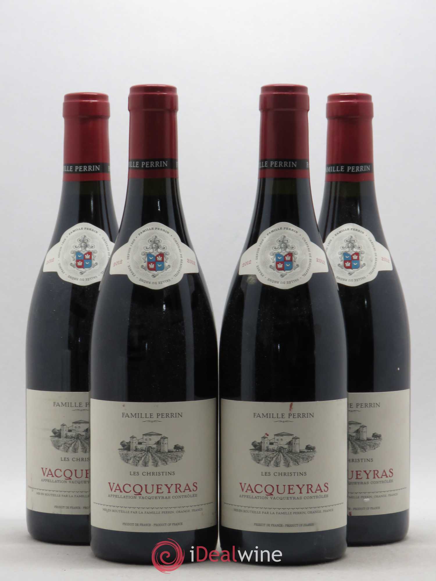 Vacqueyras Les Christins Famille Perrin 2012 - Lot de 4 bouteilles - 0