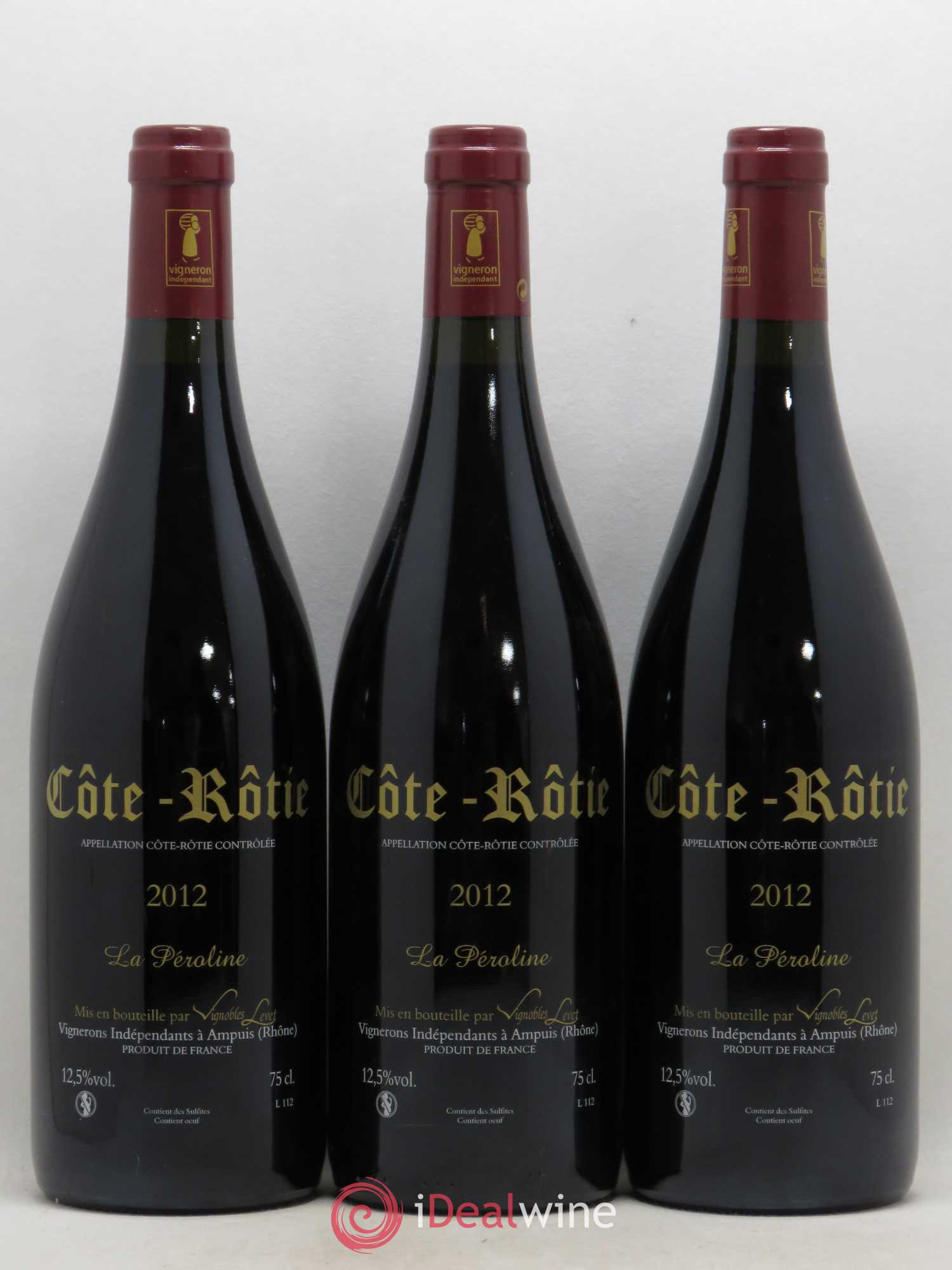 Côte-Rôtie La Péroline Levet 2012 - Posten von 3 Flaschen - 1