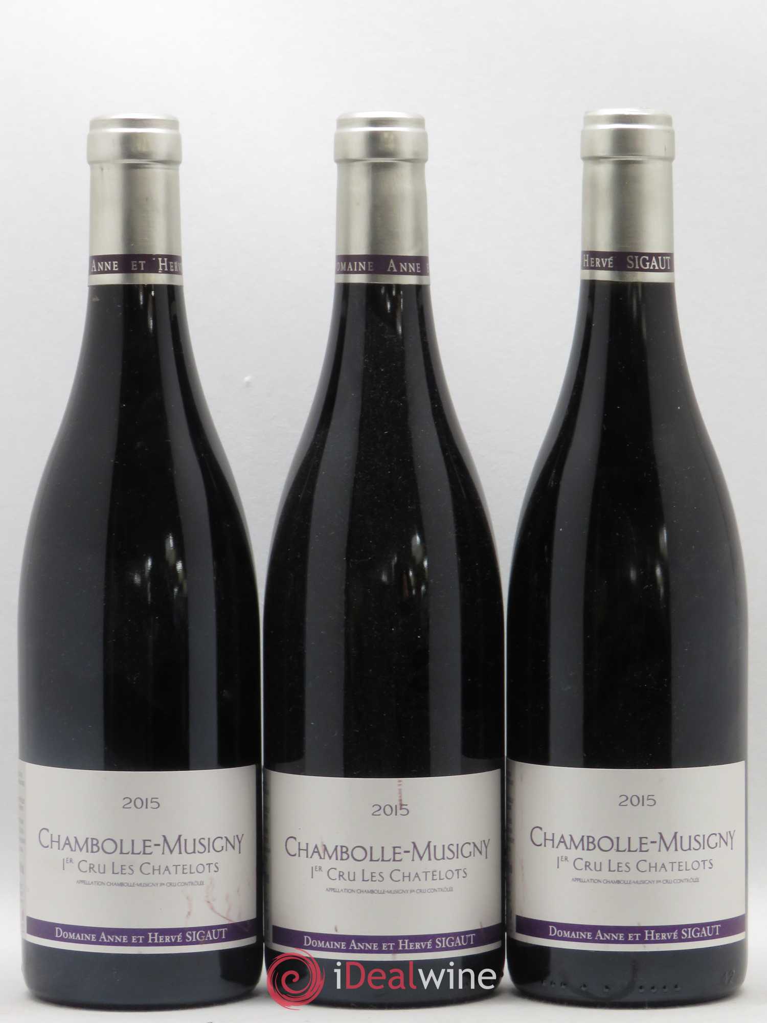 Chambolle-Musigny 1er Cru Les Chatelots Sigaut 2015 - Posten von 3 Flaschen - 0