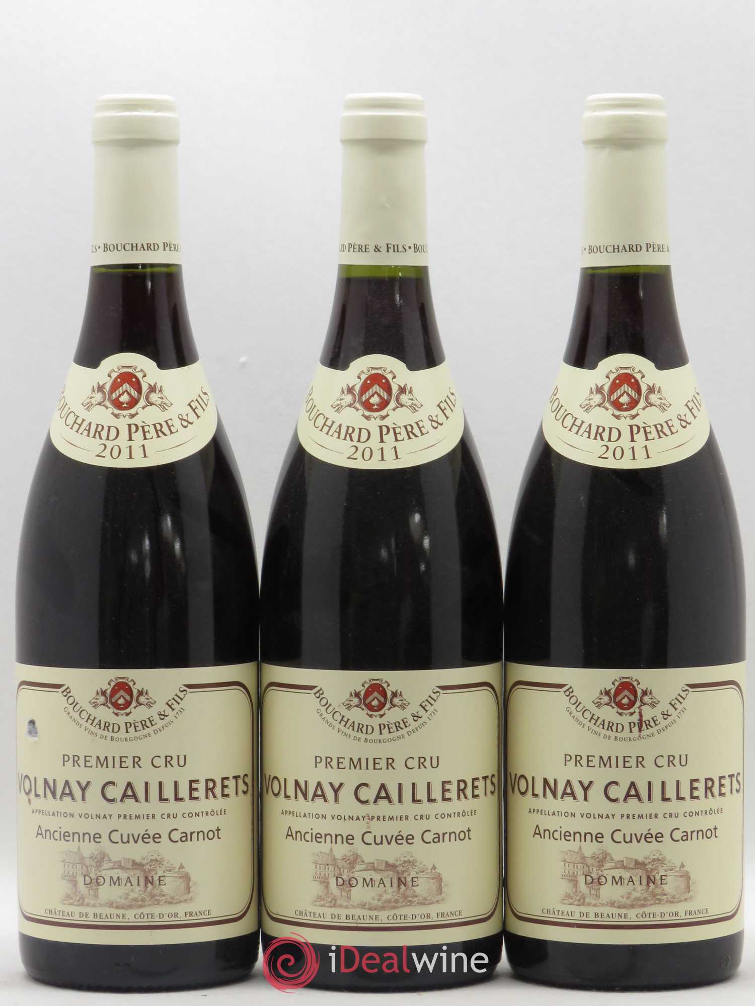 Volnay 1er Cru Caillerets - Ancienne Cuvée Carnot Bouchard Père & Fils 2011 - Lot de 3 bouteilles - 0