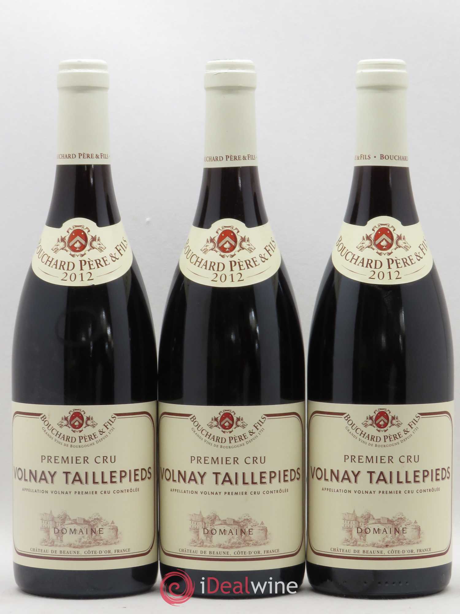 Volnay 1er Cru Taillepieds Bouchard Père & Fils 2012 - Lot de 3 bouteilles - 0