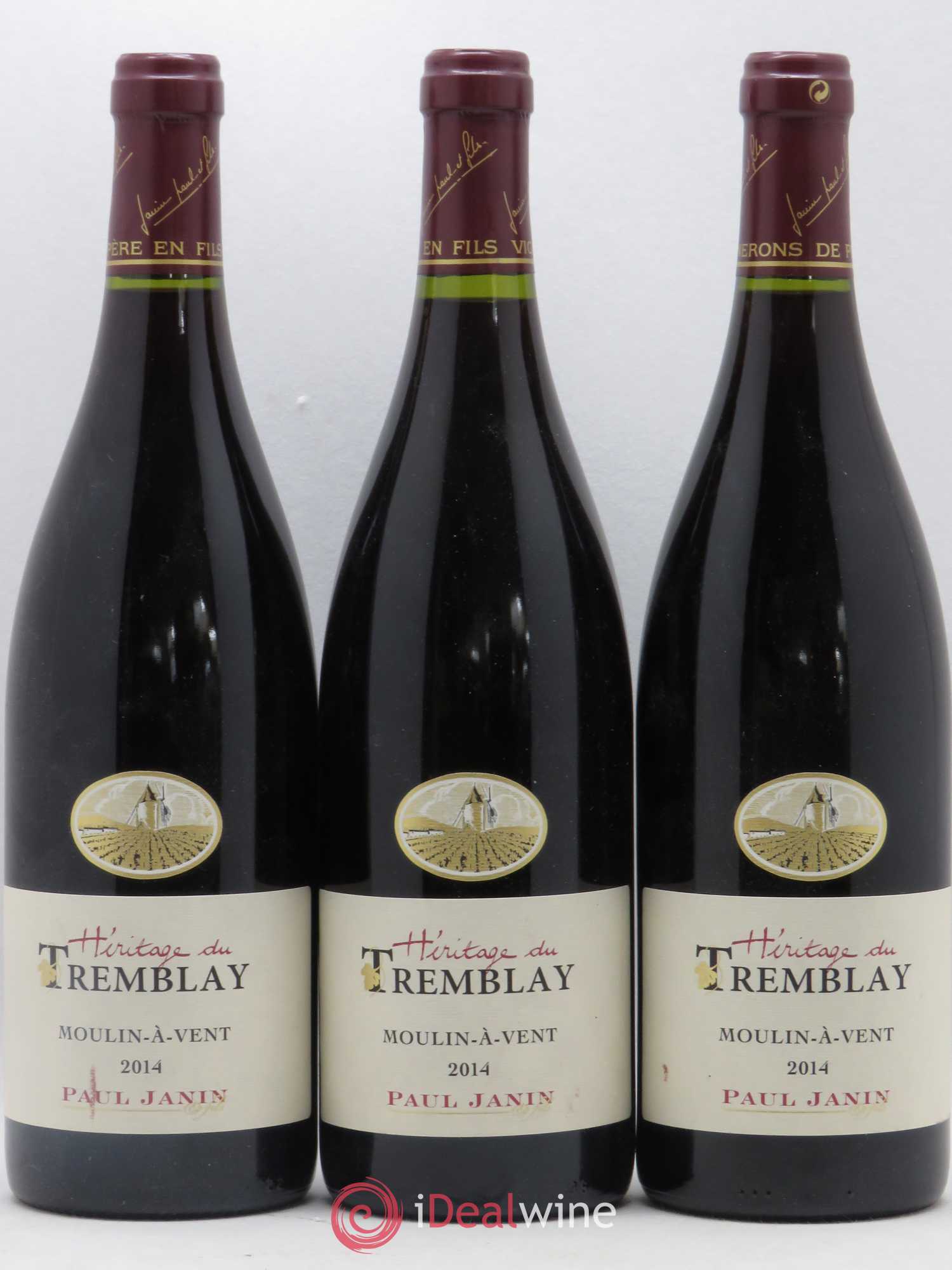 Moulin-à-Vent Héritage du Tremblay Janin 2014 - Posten von 3 Flaschen - 0