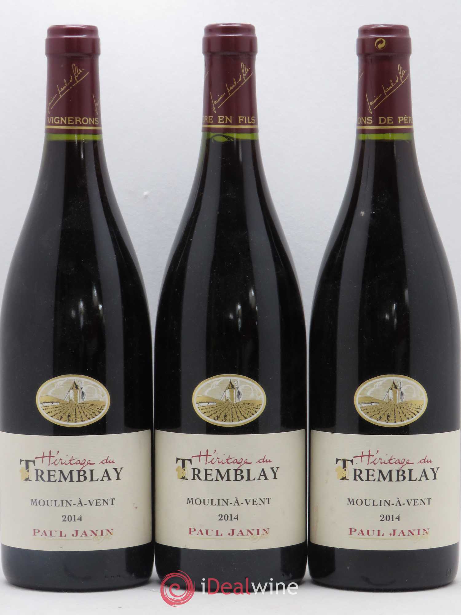 Moulin-à-Vent Héritage du Tremblay Janin 2014 - Posten von 3 Flaschen - 0