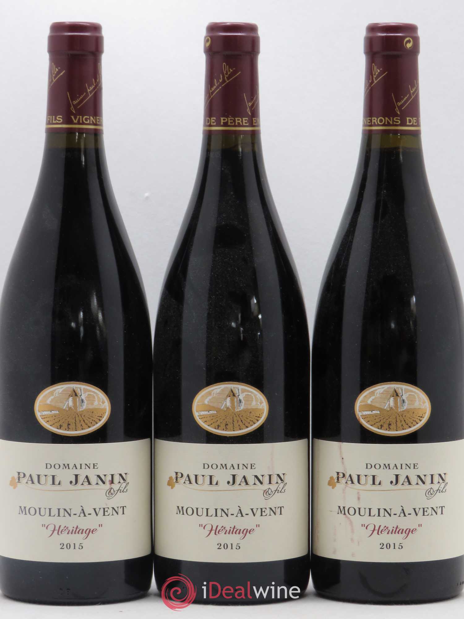 Moulin-à-Vent Héritage Janin 2015 - Posten von 3 Flaschen - 0