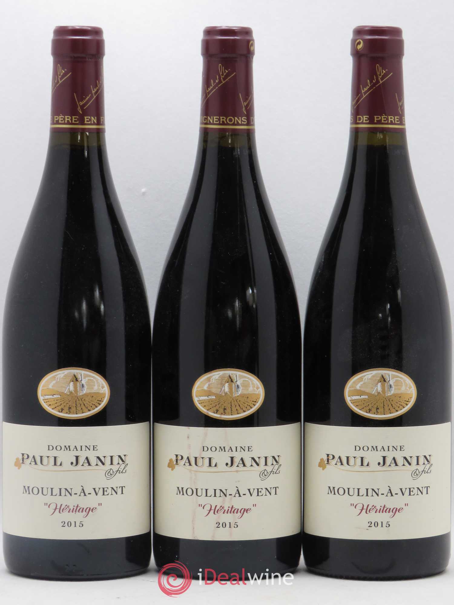 Moulin-à-Vent Héritage Janin 2015 - Posten von 3 Flaschen - 0