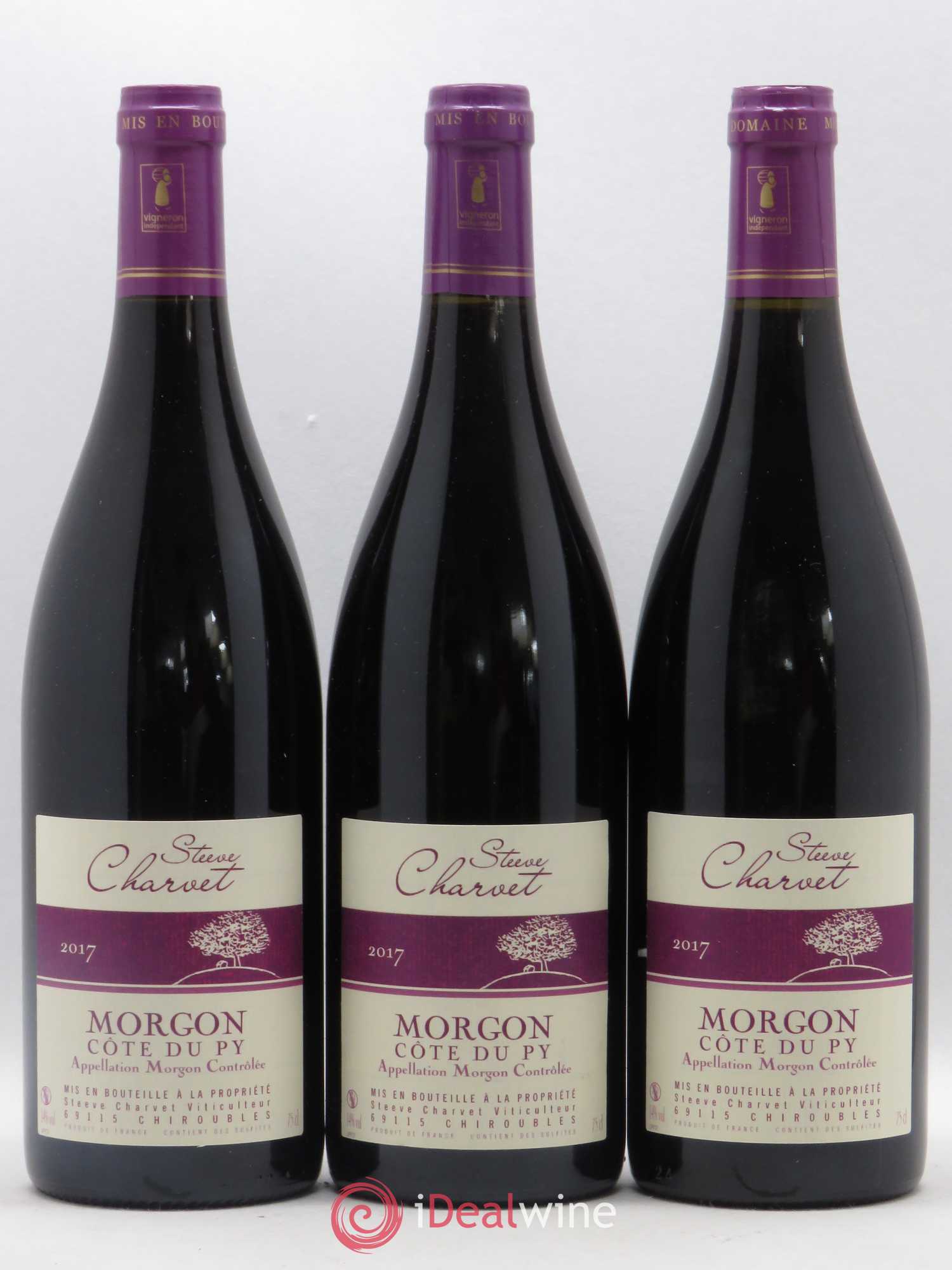 Morgon Côte de Py Charvet (sans prix de réserve) 2017 - Posten von 3 Flaschen - 0