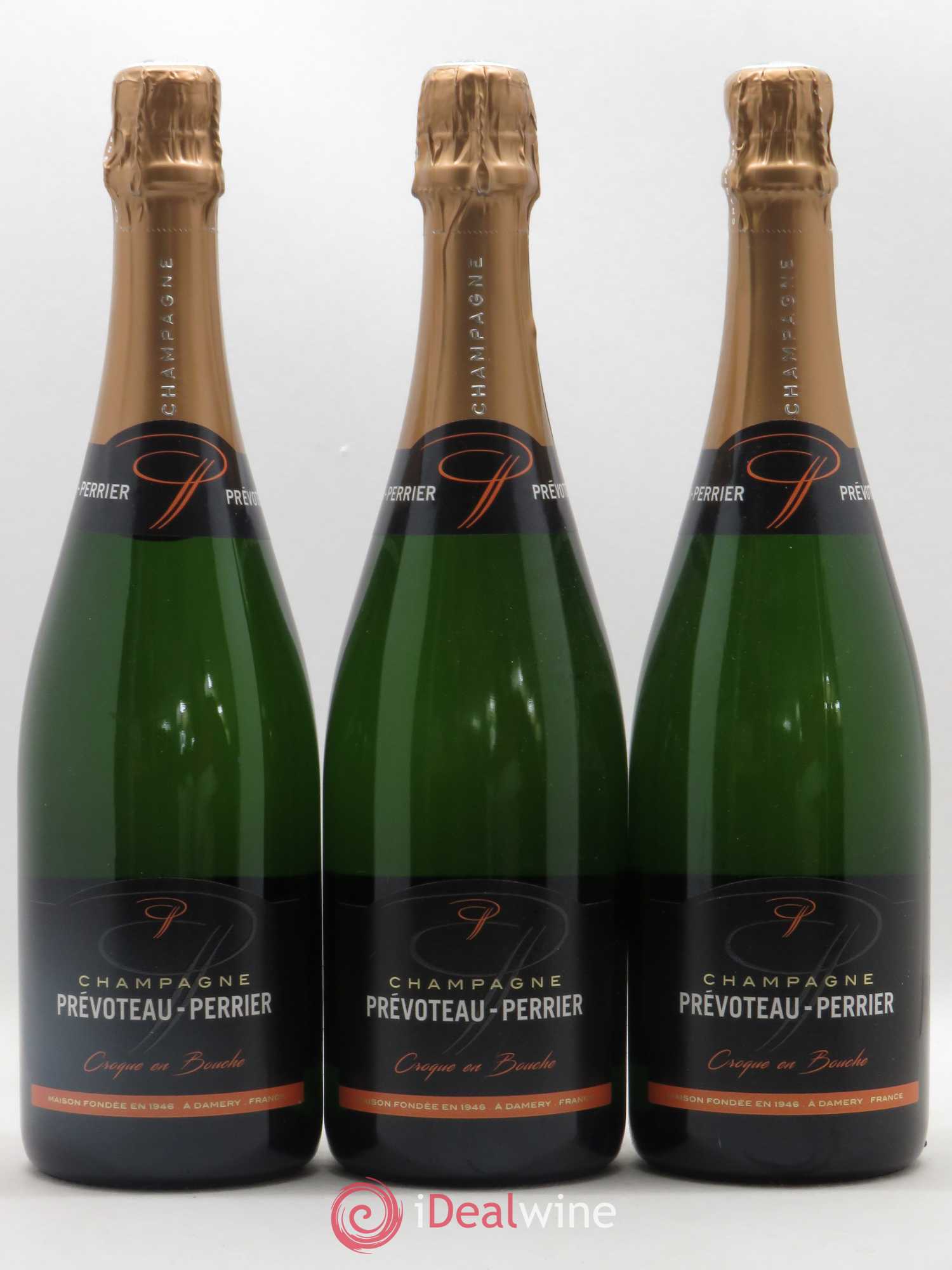 Champagne Demi Sec Croque en Bouche Prévoteau-Perrier (sans prix de réserve) - Posten von 3 Flaschen - 0