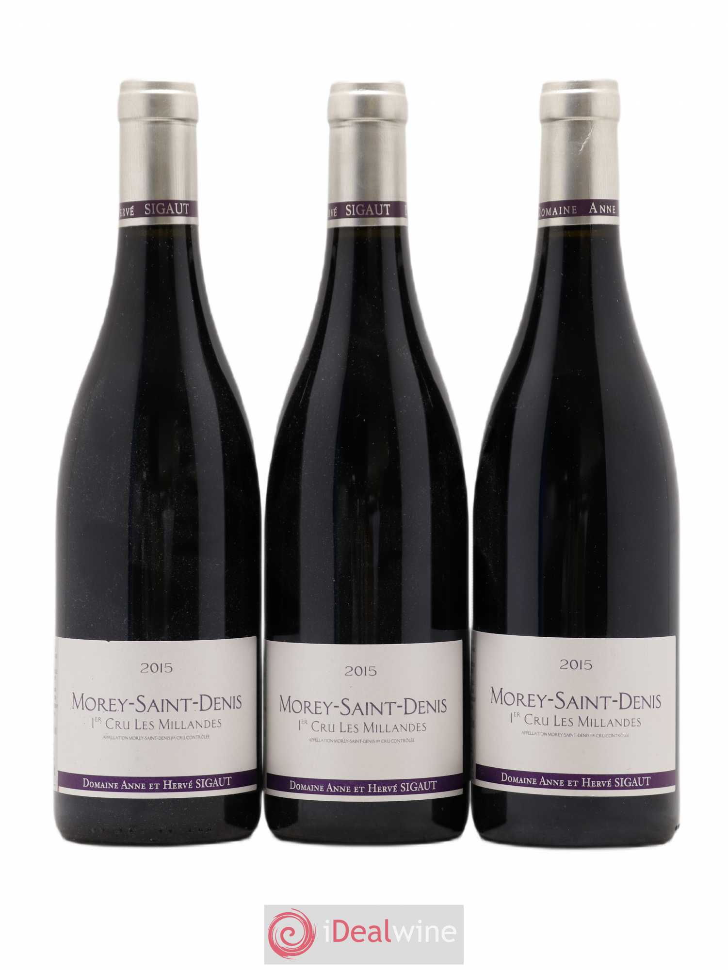 Morey-Saint-Denis 1er Cru Millandes Sigaut 2015 - Lot de 3 bouteilles - 0