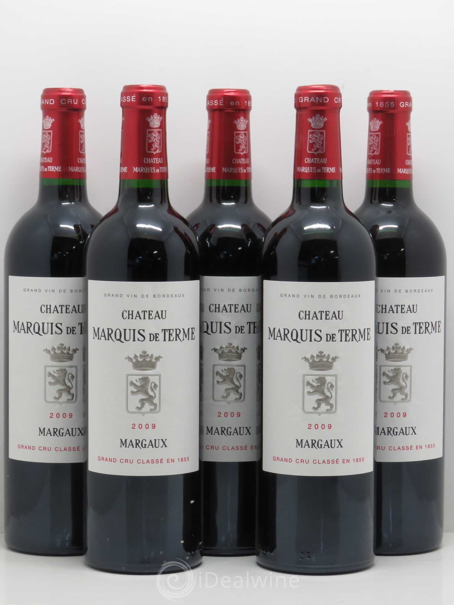 Château Marquis de Terme 4ème Grand Cru Classé 2009 - Lot de 5 bouteilles - 0