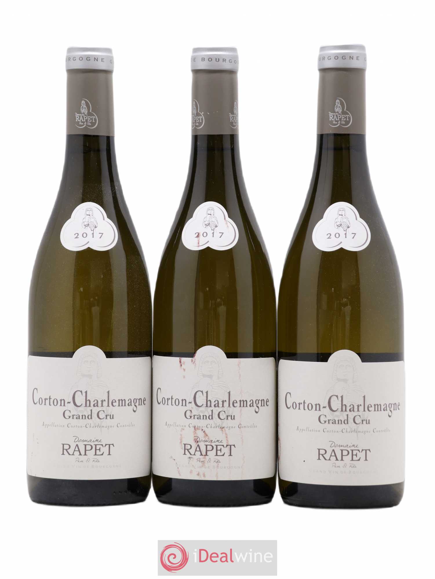 Corton-Charlemagne Grand Cru Rapet Père & Fils 2017 - Lot de 3 bouteilles - 0