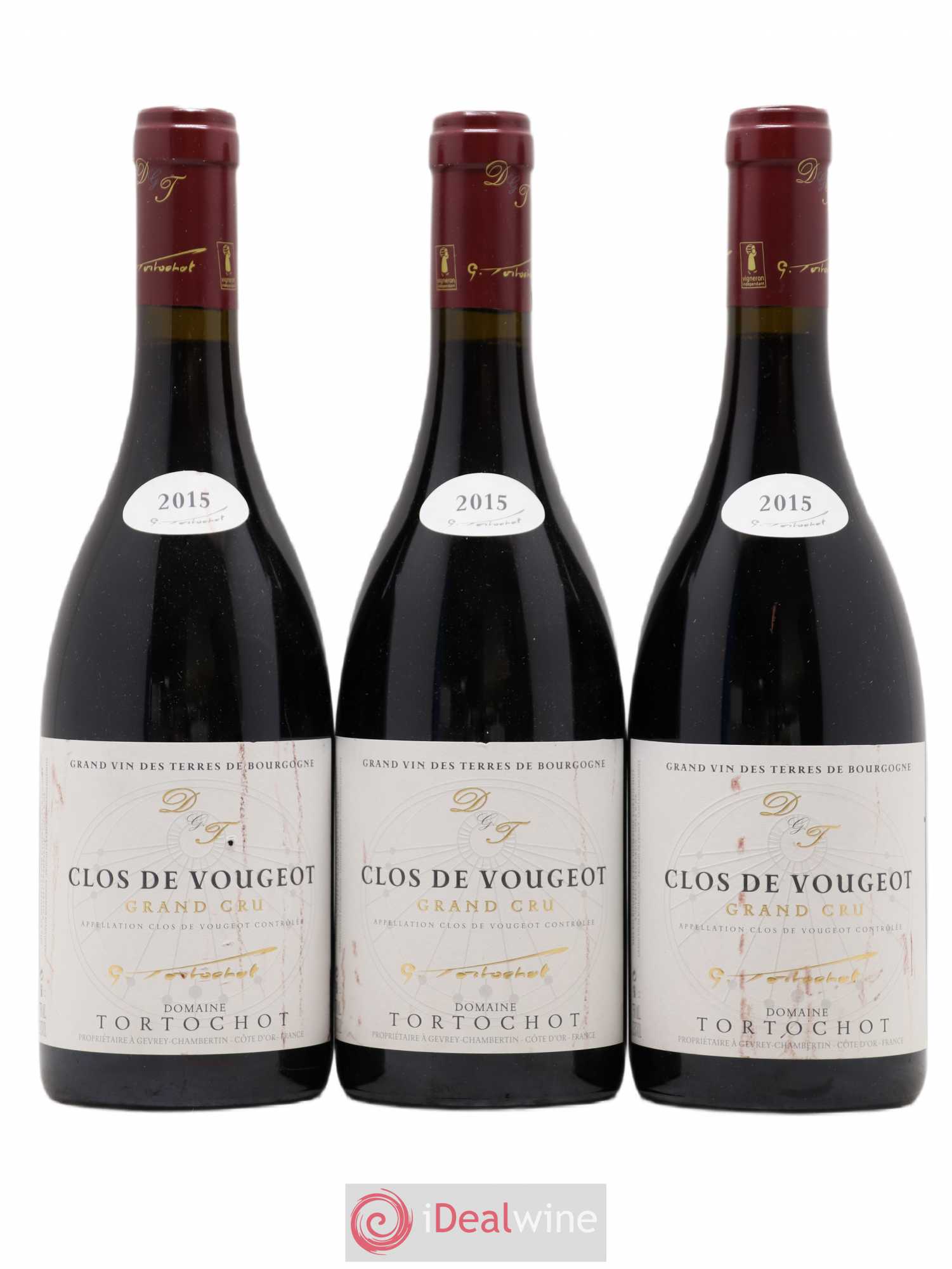 Clos de Vougeot Grand Cru Tortochot (Domaine) 2015 - Lot de 3 bouteilles - 0