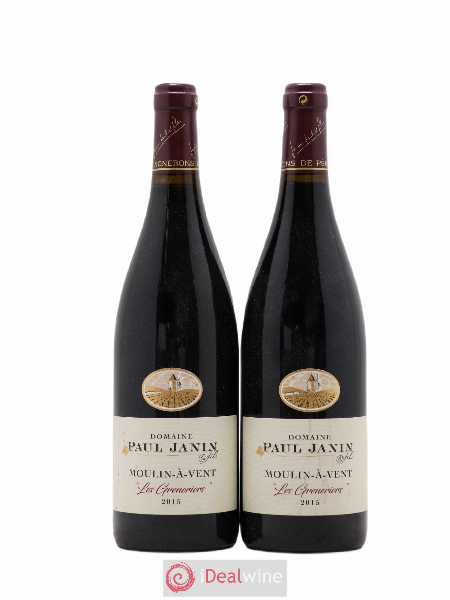 Moulin-à-Vent Greneriers Janin (sans prix de réserve) 2015 - Posten von 2 Flaschen - 0