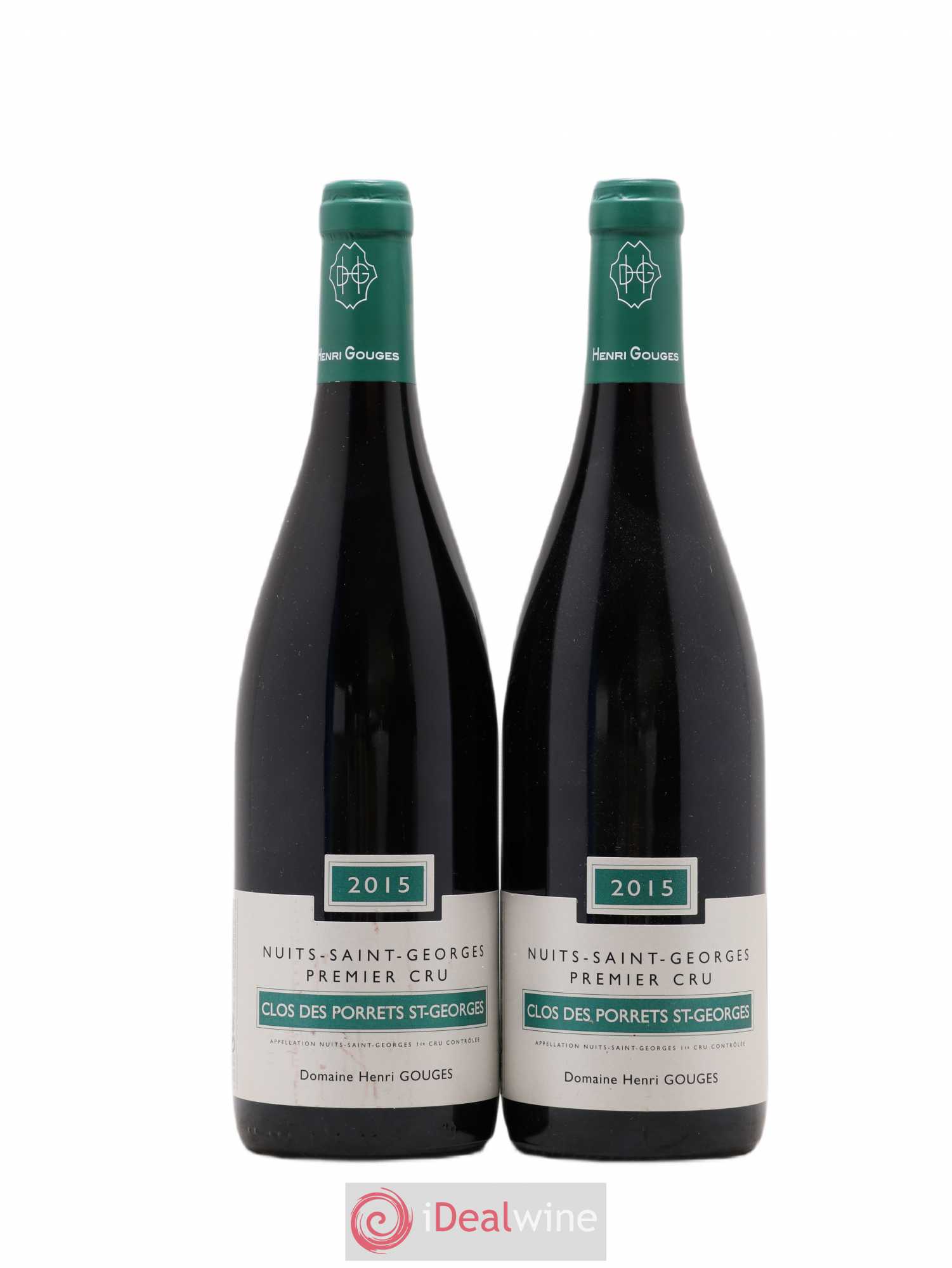 Nuits-Saint-Georges 1er Cru Clos des Porrets St Georges Henri Gouges 2015 - Lot of 2 bottles - 0