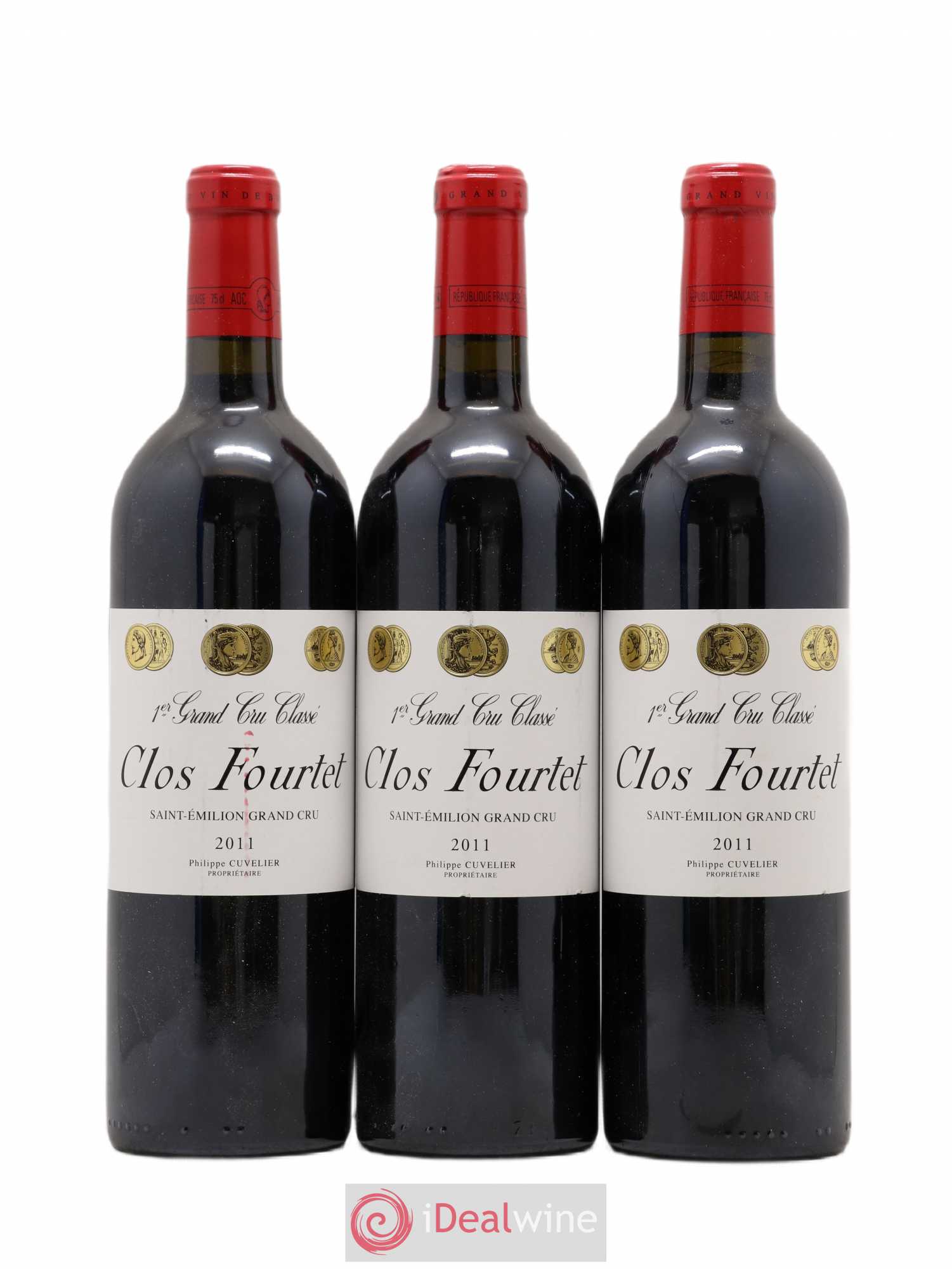 Clos Fourtet 1er Grand Cru Classé B 2011 - Lot de 3 bouteilles - 0