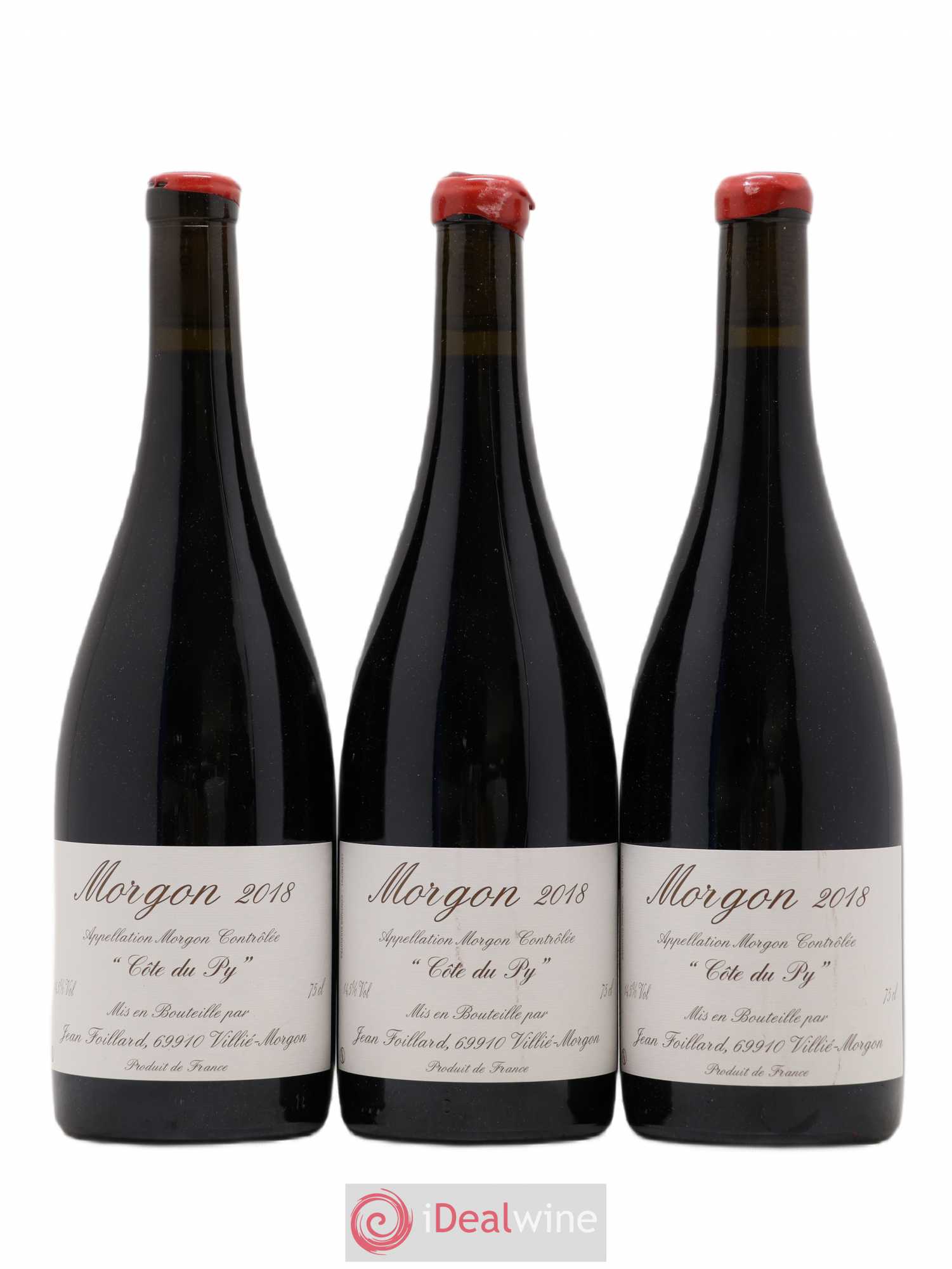 Morgon Côte du Py Jean Foillard 2018 - Lot de 3 bouteilles - 0