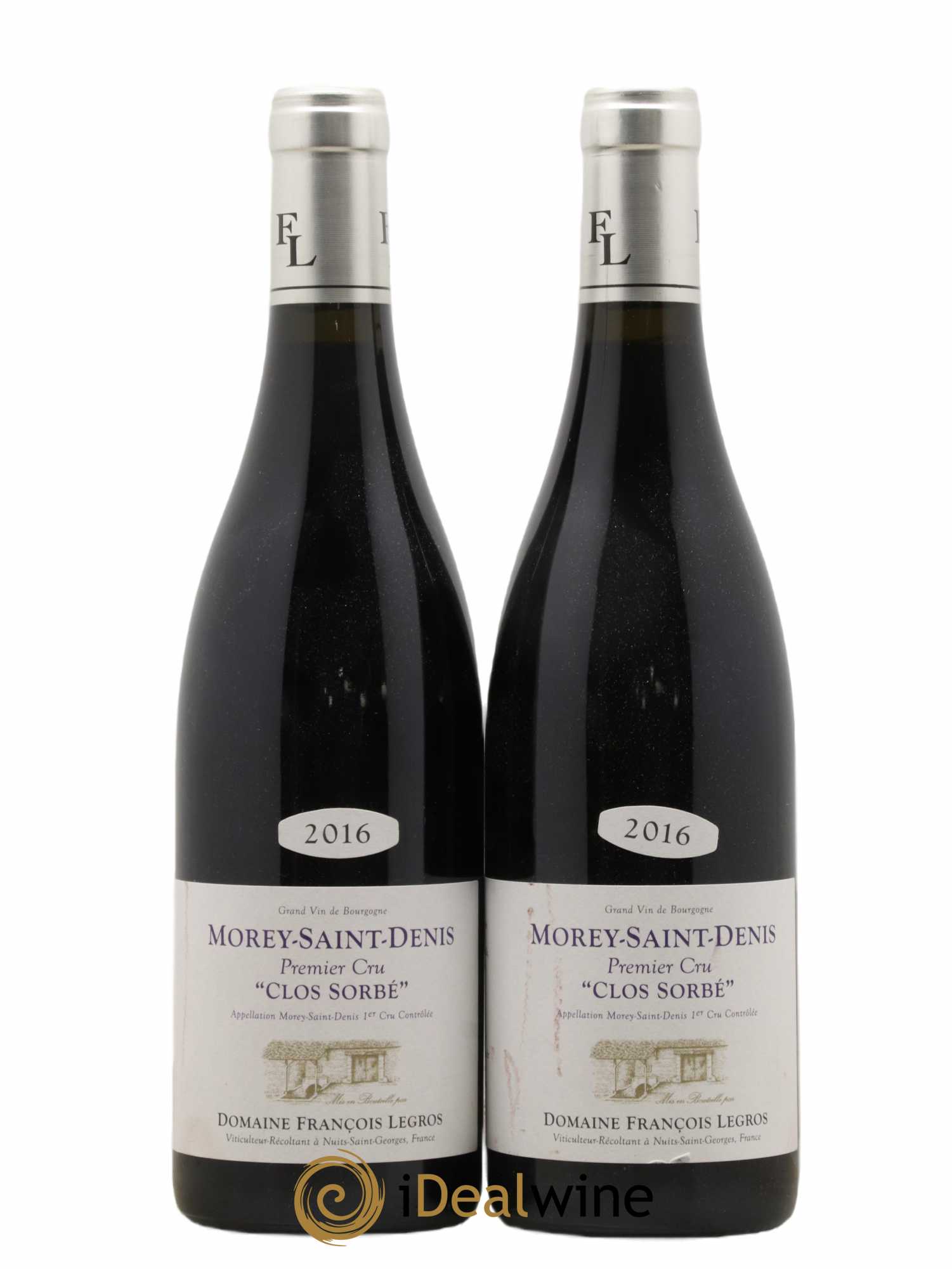 Morey-Saint-Denis 1er Cru Clos Sorbé Domaine Legros 2016 - Posten von 2 Flaschen - 0