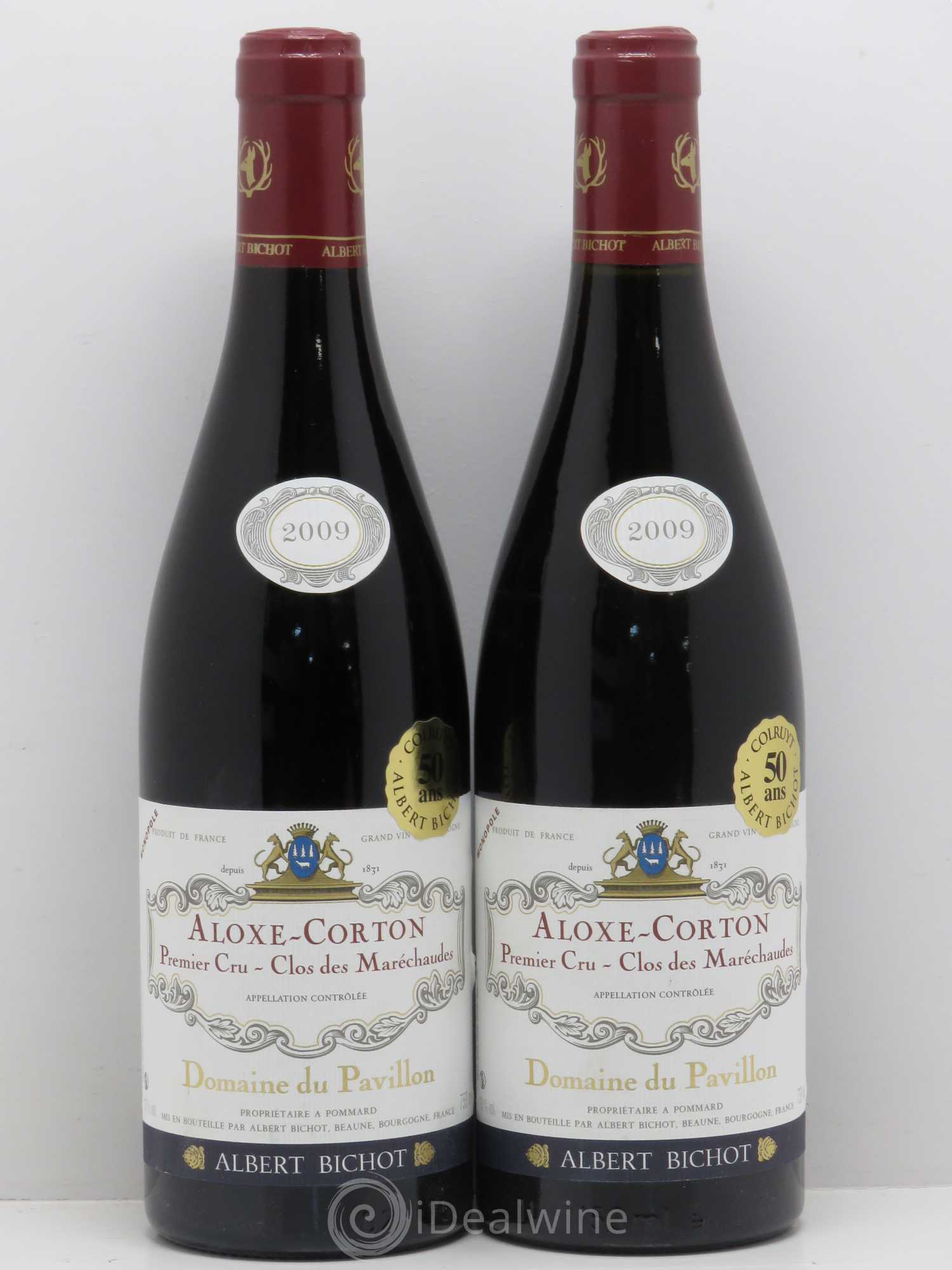 Aloxe-Corton 1er Cru Clos des Maréchaudes Domaine du Pavillon - Albert Bichot 2009 - Posten von 2 Flaschen - 0