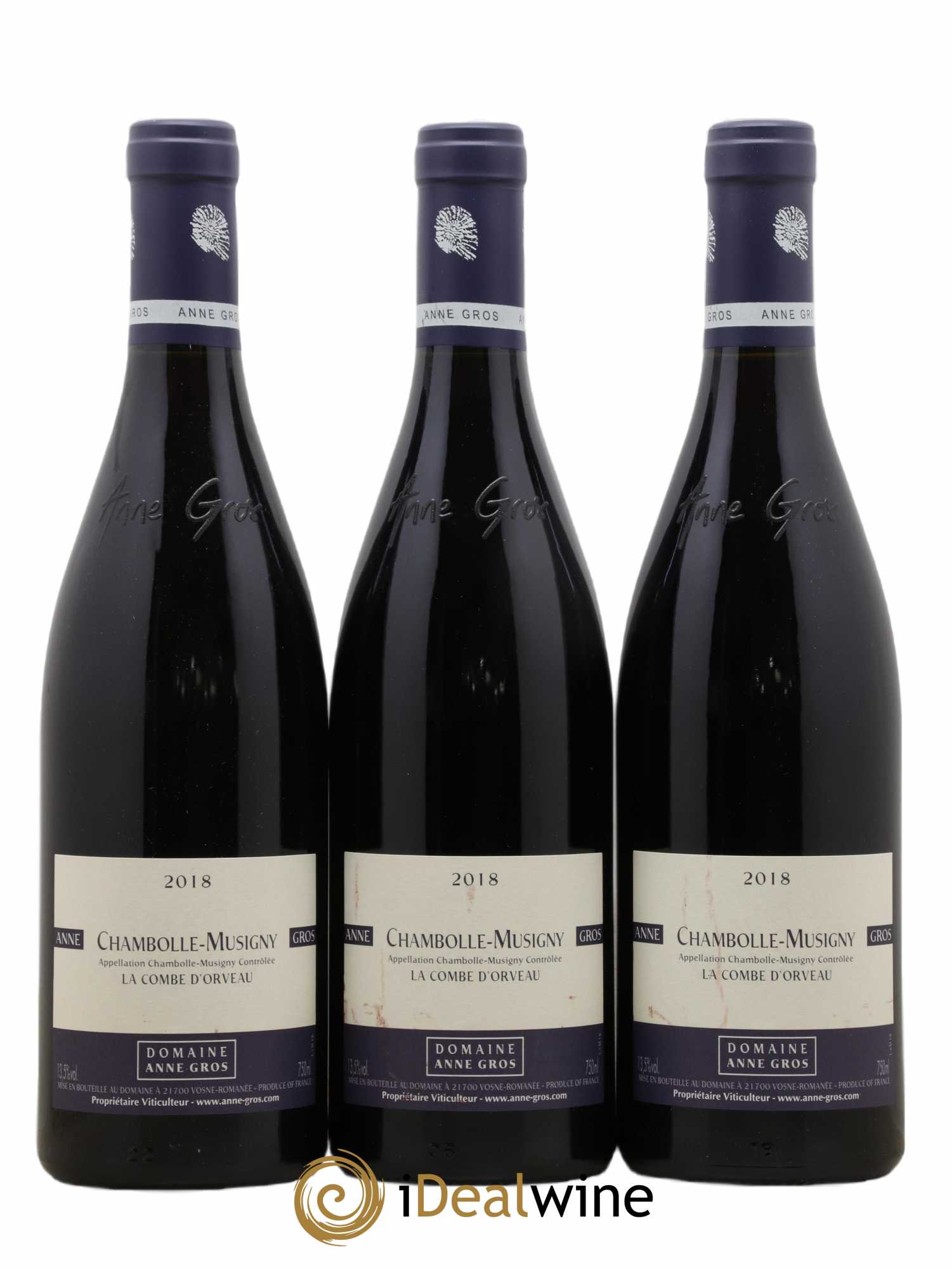 Chambolle-Musigny La Combe d'Orveau Anne Gros 2018 - Lot de 3 bouteilles - 0