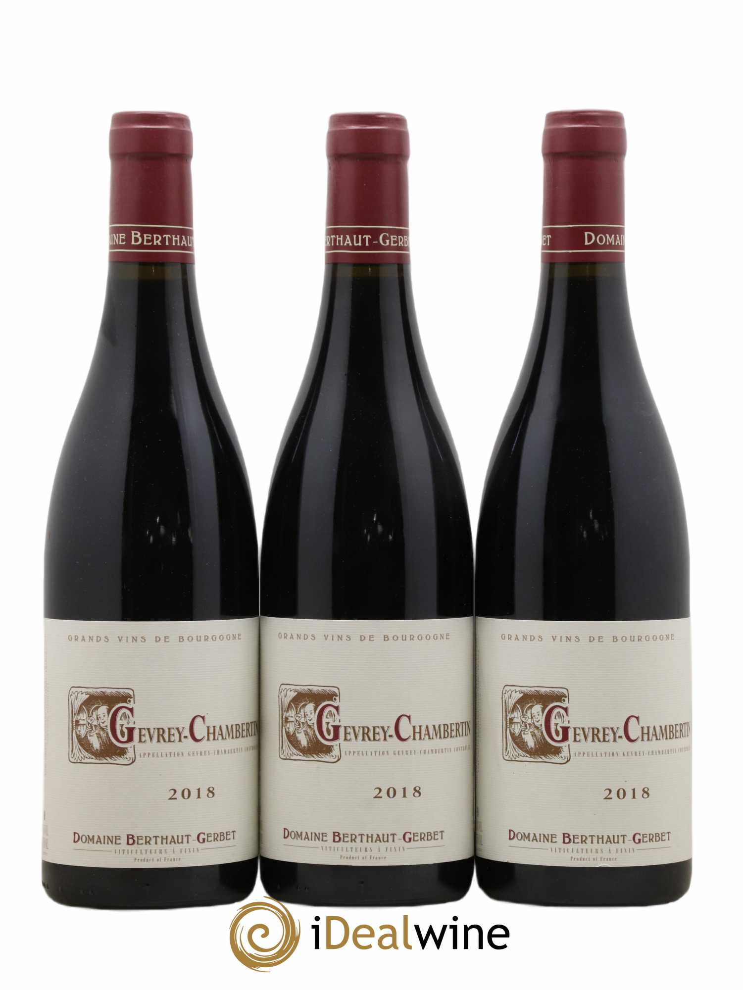 Gevrey-Chambertin Berthaut Gerbet (Domaine) 2018 - Lot de 3 bouteilles - 0