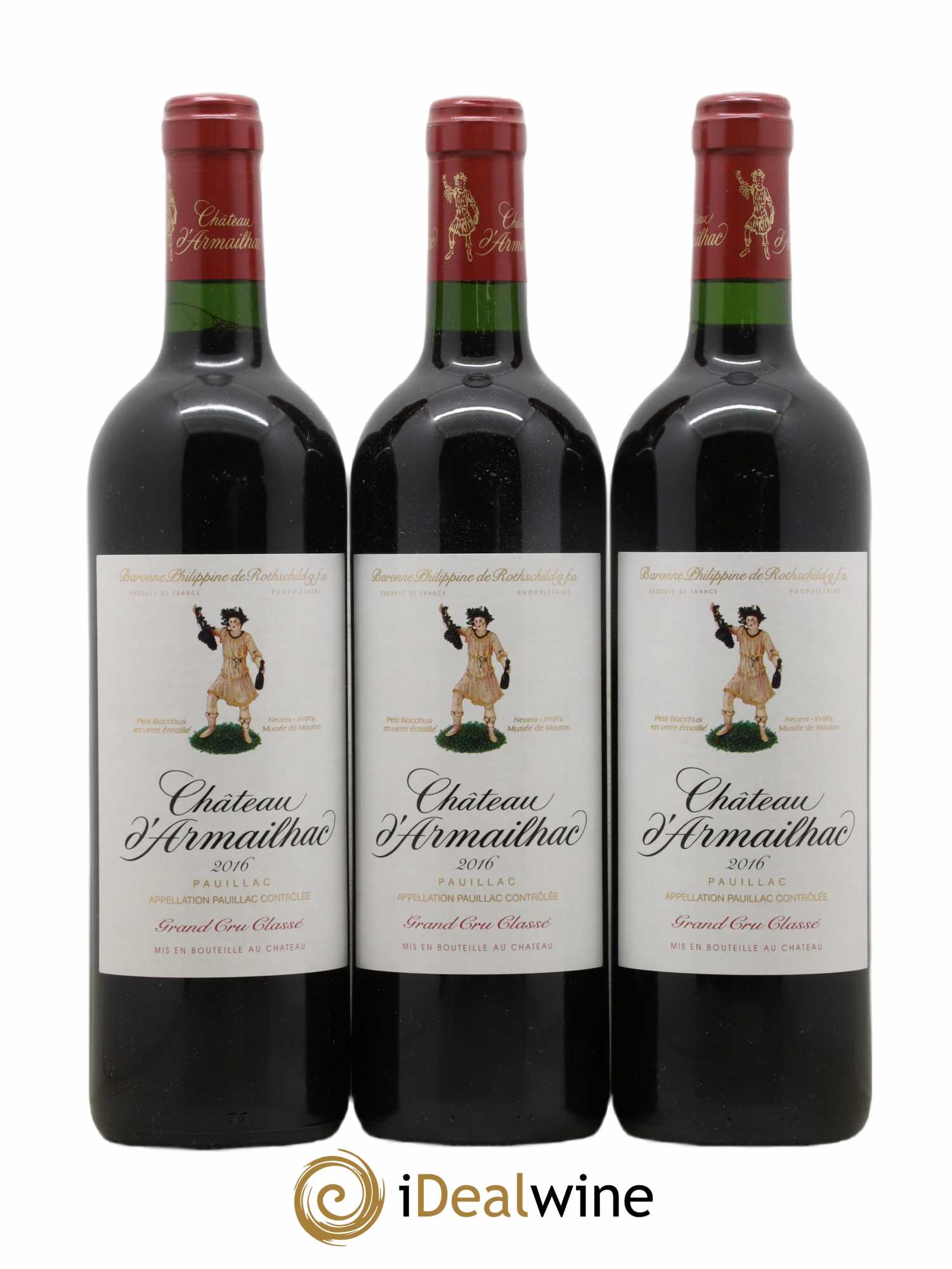 Château d' Armailhac - Mouton Baron(ne) Philippe 5ème Grand Cru Classé 2016 - Lot de 3 bouteilles - 0