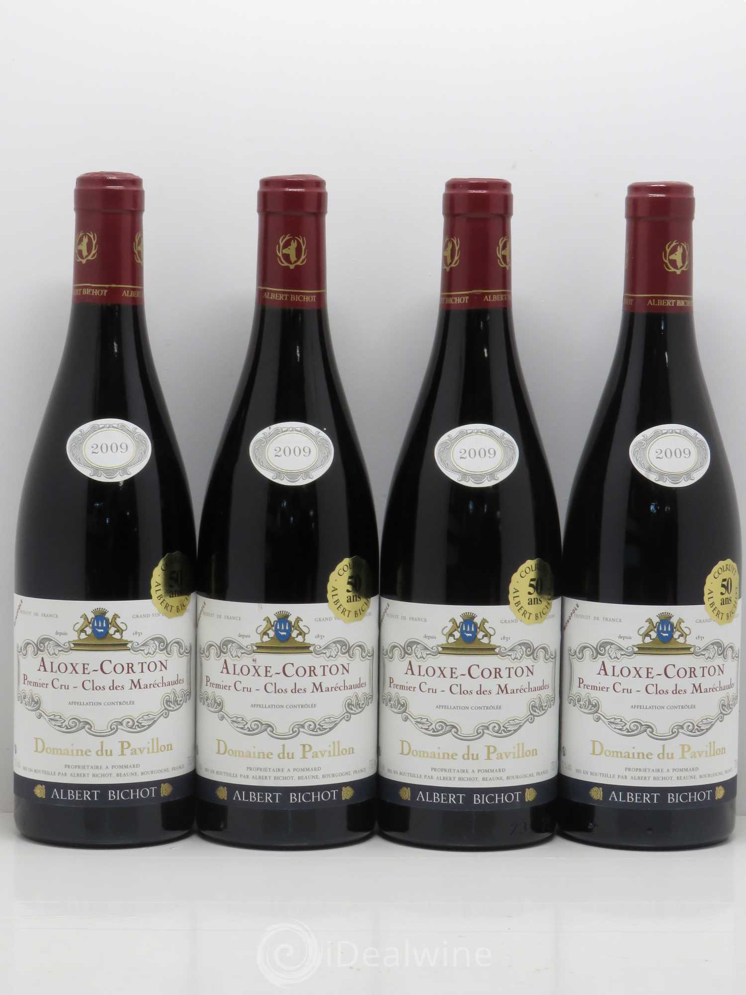 Aloxe-Corton 1er Cru Clos des Maréchaudes Domaine du Pavillon - Albert Bichot 2009 - Posten von 4 Flaschen - 0