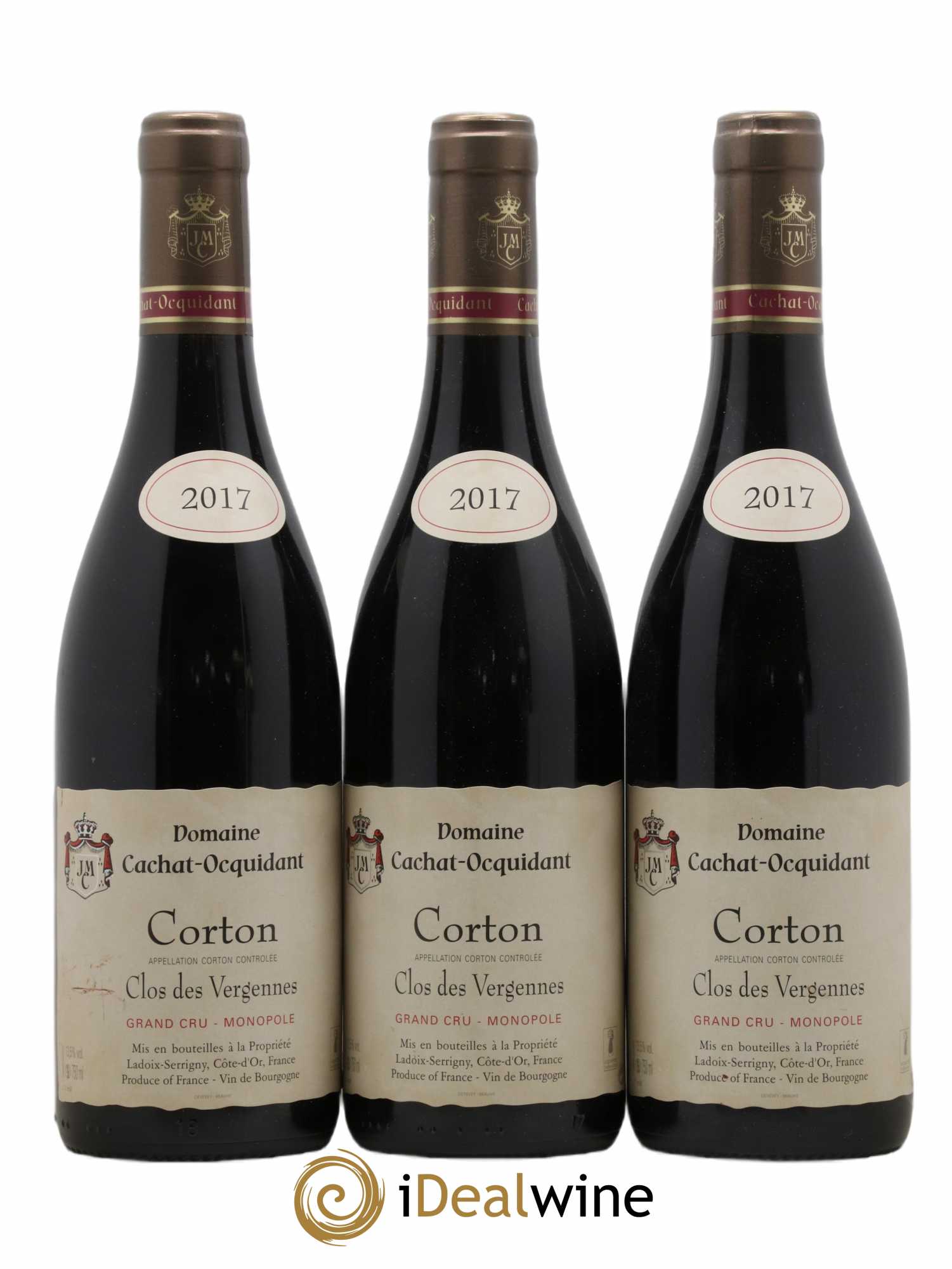 Corton Grand Cru Clos des Vergennes Domaine Cachat-Ocquidant 2017 - Posten von 3 Flaschen - 0