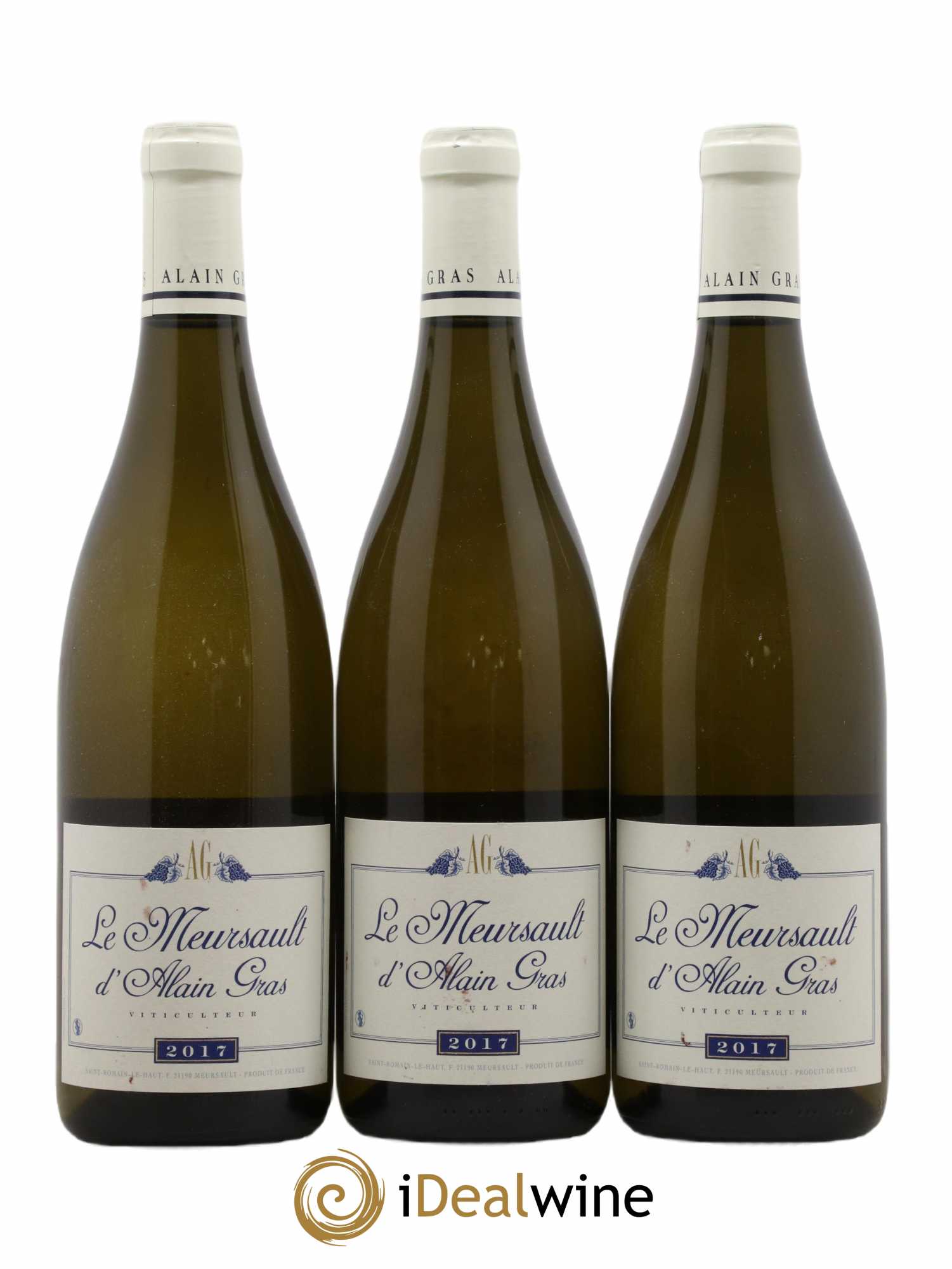 Meursault Les Tillets Alain Gras 2017 - Lot de 3 bouteilles - 0