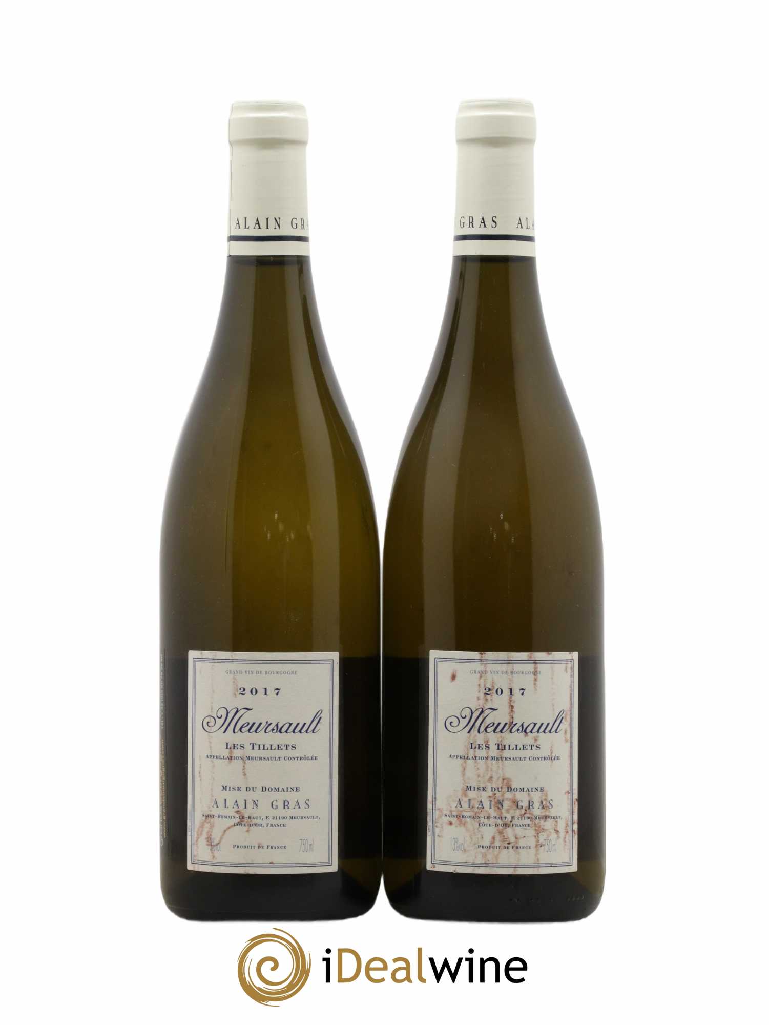 Meursault Les Tillets Alain Gras 2017 - Lot de 2 bouteilles - 1