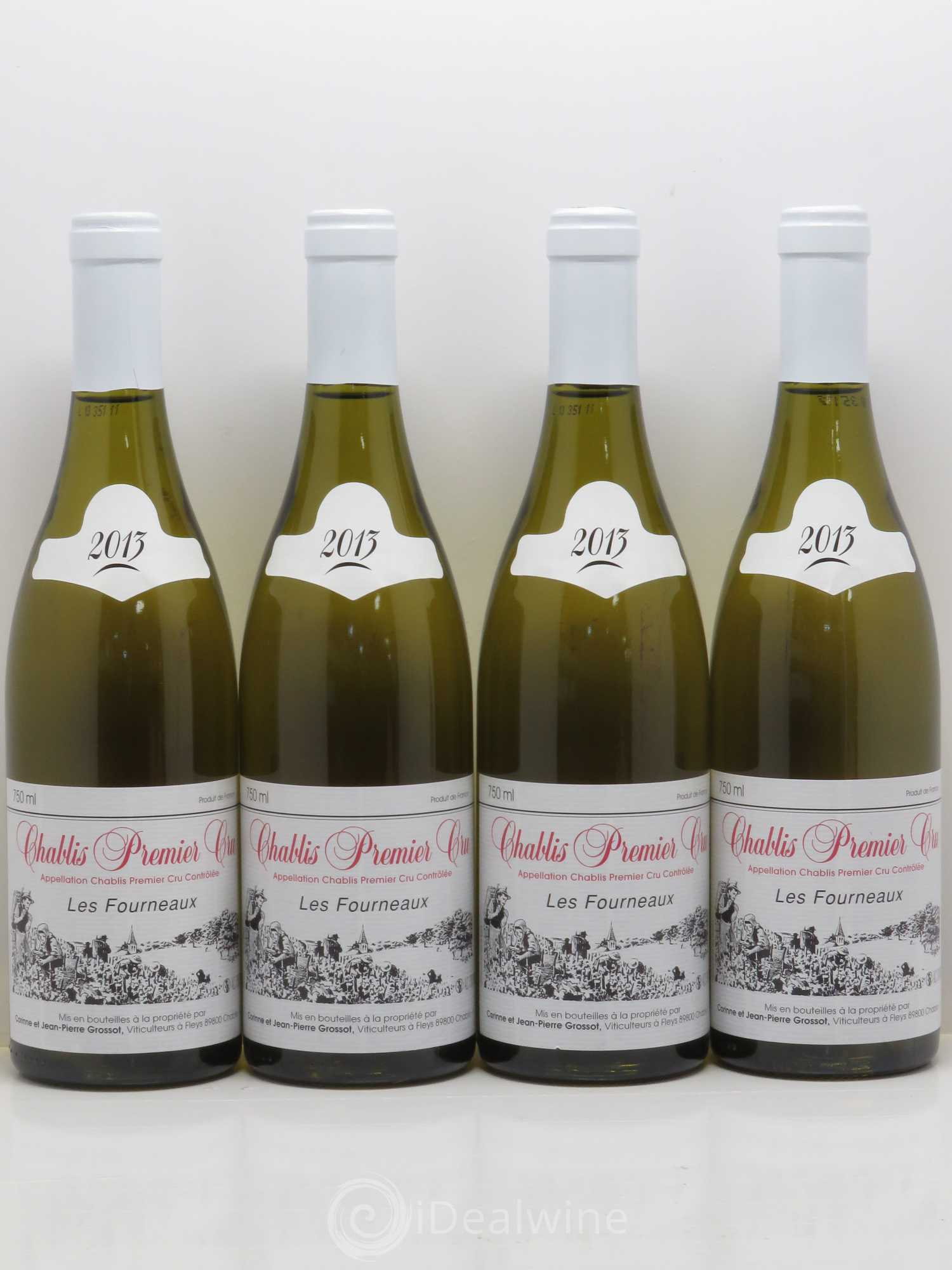 Chablis 1er Cru Les Fourneaux Domaine Grossot 2013 - Posten von 4 Flaschen - 0