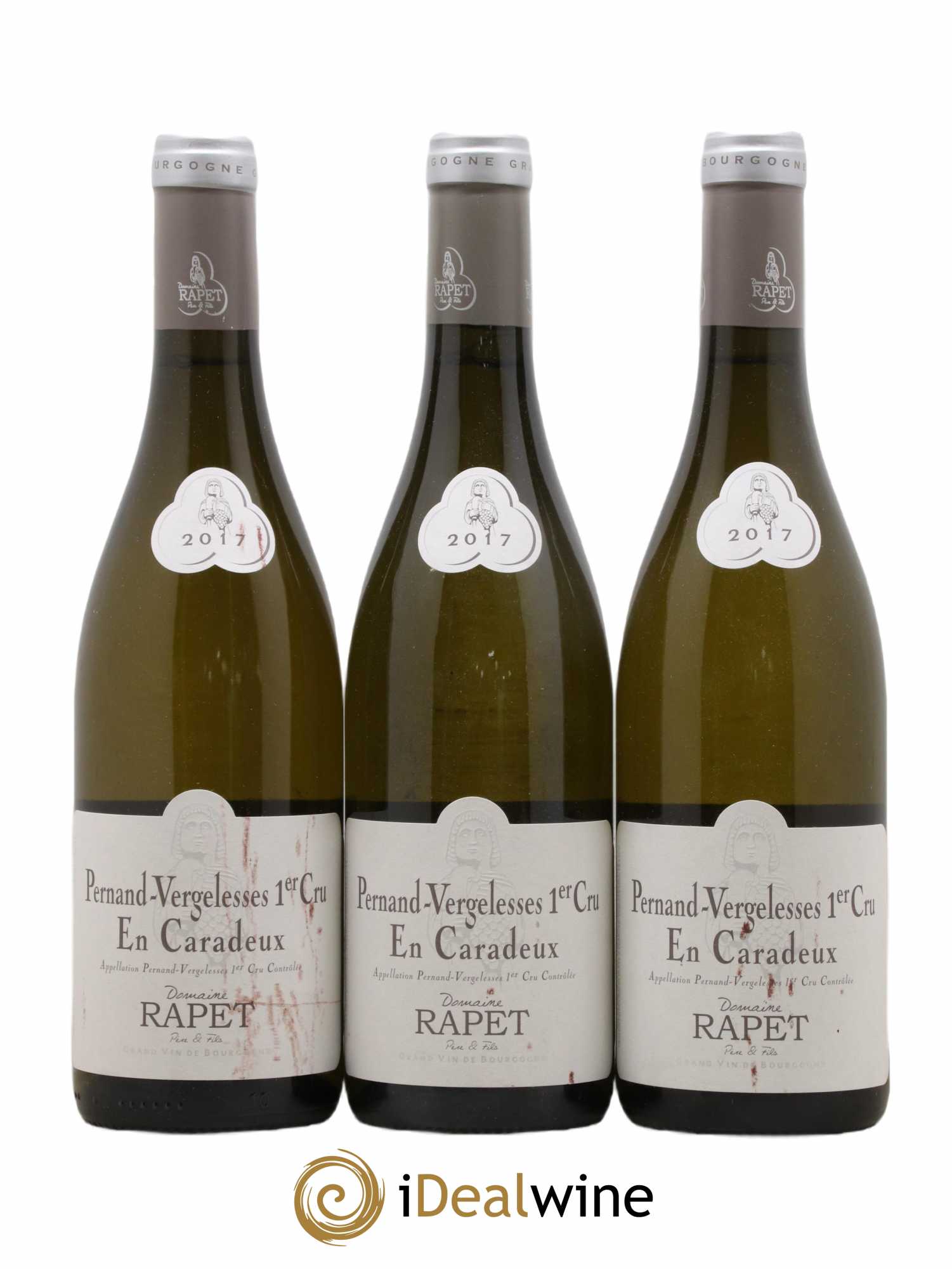 Pernand-Vergelesses 1er Cru En Caradeux Rapet Père & Fils 2017 - Lot de 3 bouteilles - 0