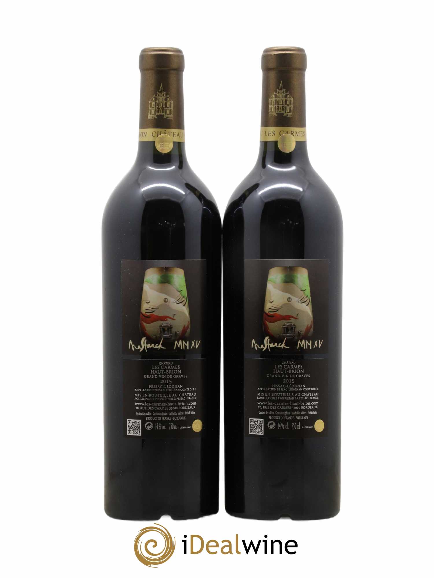 Château Les Carmes Haut-Brion 2015 - Lot de 2 bouteilles - 1