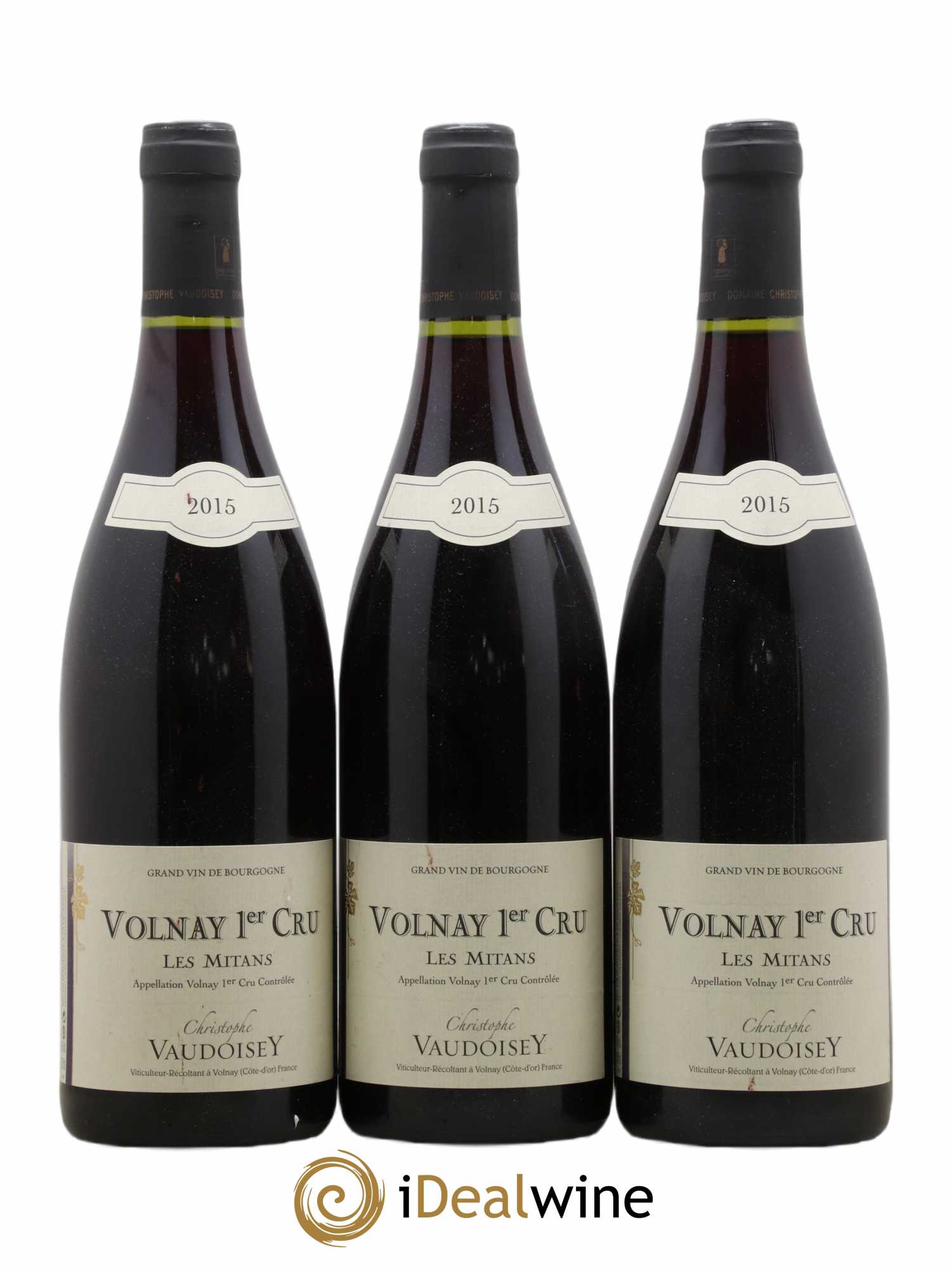 Volnay 1er Cru Les Mitans Domaine C. Vaudoisey (sans prix de réserve) 2015 - Posten von 3 Flaschen - 0