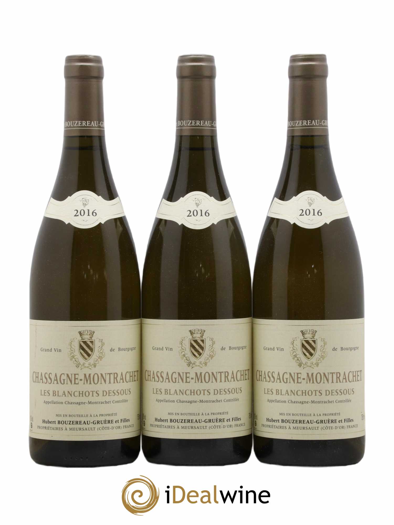 Chassagne-Montrachet Les Blanchots Dessous Domaine Bouzereau Gruere (sans prix de réserve) 2016 - Posten von 3 Flaschen - 0