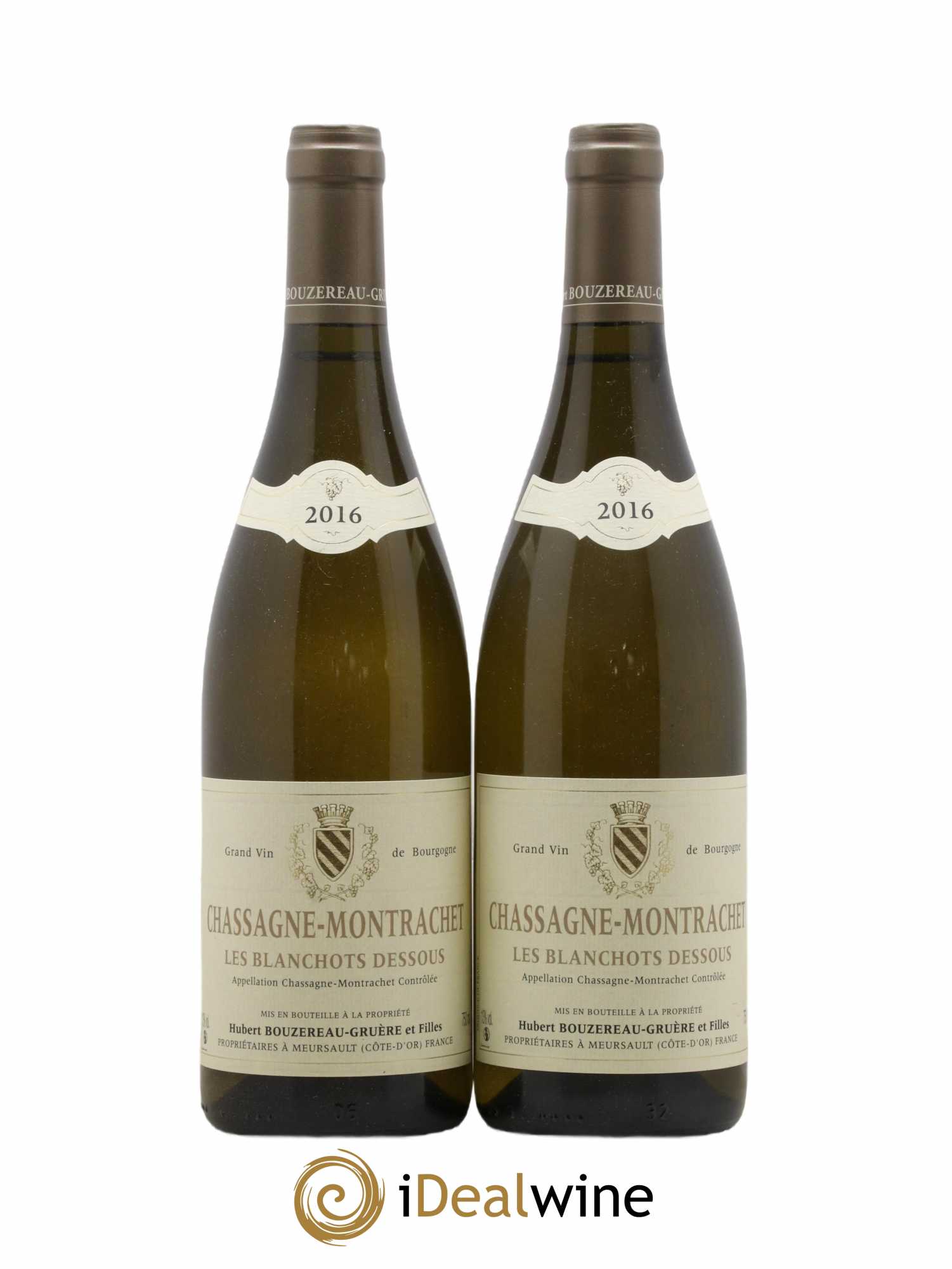 Chassagne-Montrachet Les Blanchots Dessous Domaine Bouzereau Gruere (sans prix de réserve) 2016 - Lot de 2 bouteilles - 0