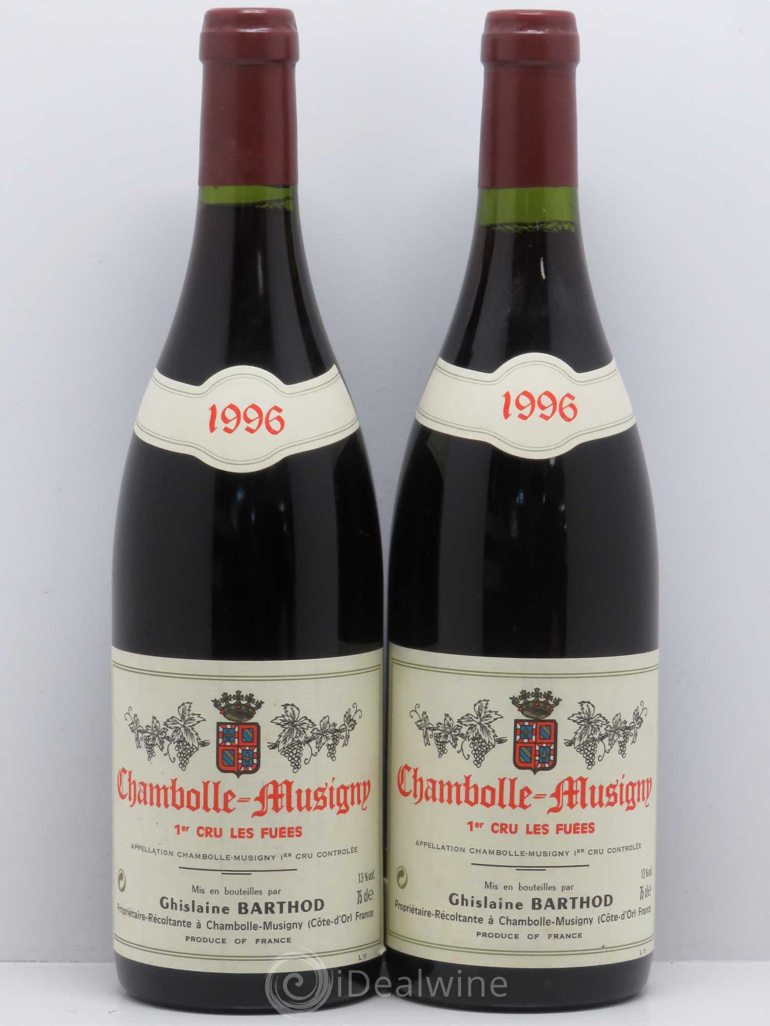 Chambolle-Musigny 1er Cru Les Fuées Ghislaine Barthod 1996 - Lot de 2 bouteilles - 0
