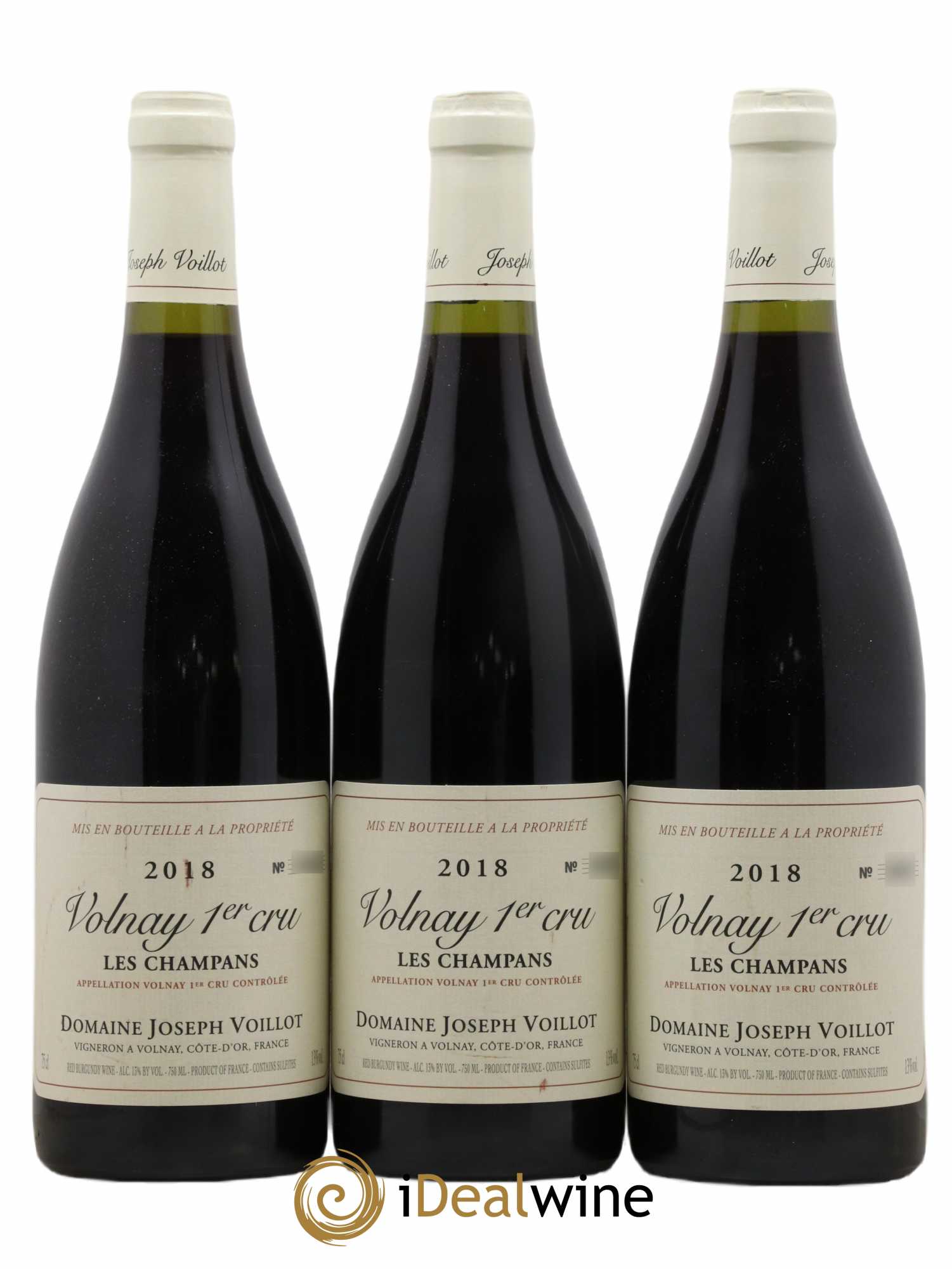 Volnay 1er Cru les Champans Joseph Voillot (Domaine) 2018 - Lot de 3 bouteilles - 0