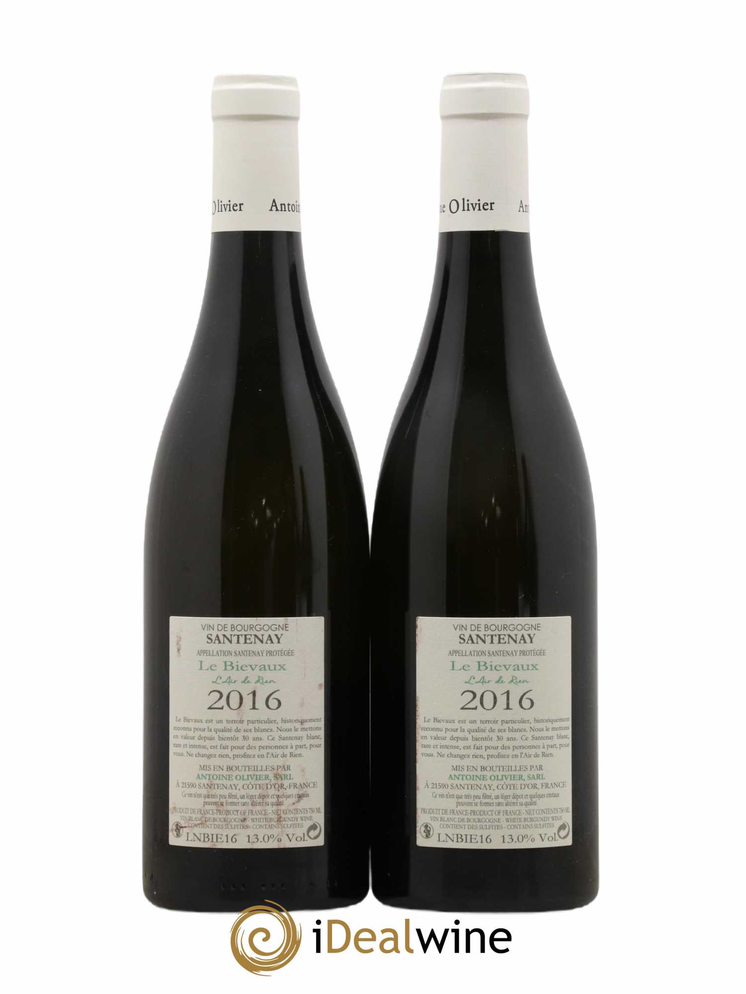 Santenay Le Bievaux L'air de rien Domaine Olivier 2016 - Posten von 2 Flaschen - 1