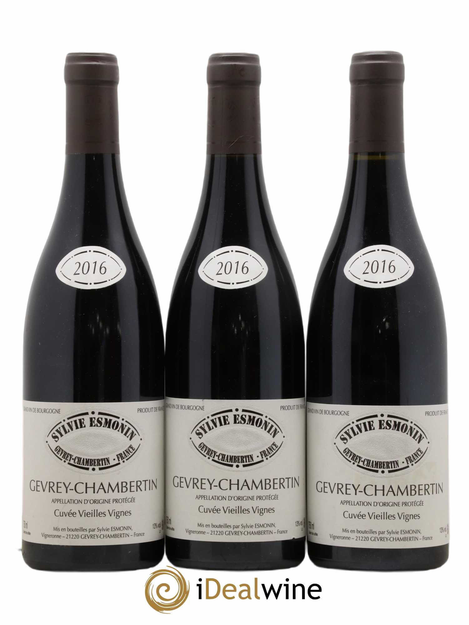 Gevrey-Chambertin Vieilles Vignes Sylvie Esmonin 2016 - Lot de 3 bouteilles - 0
