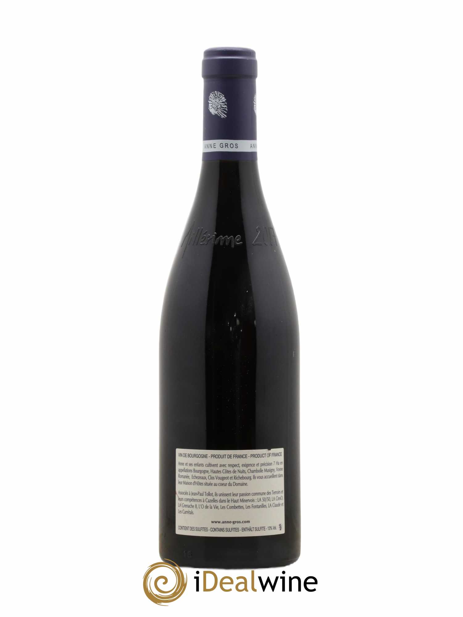 Clos de Vougeot Grand Cru Le Grand Maupertui Anne Gros 2017 - Lot de 1 bouteille - 1