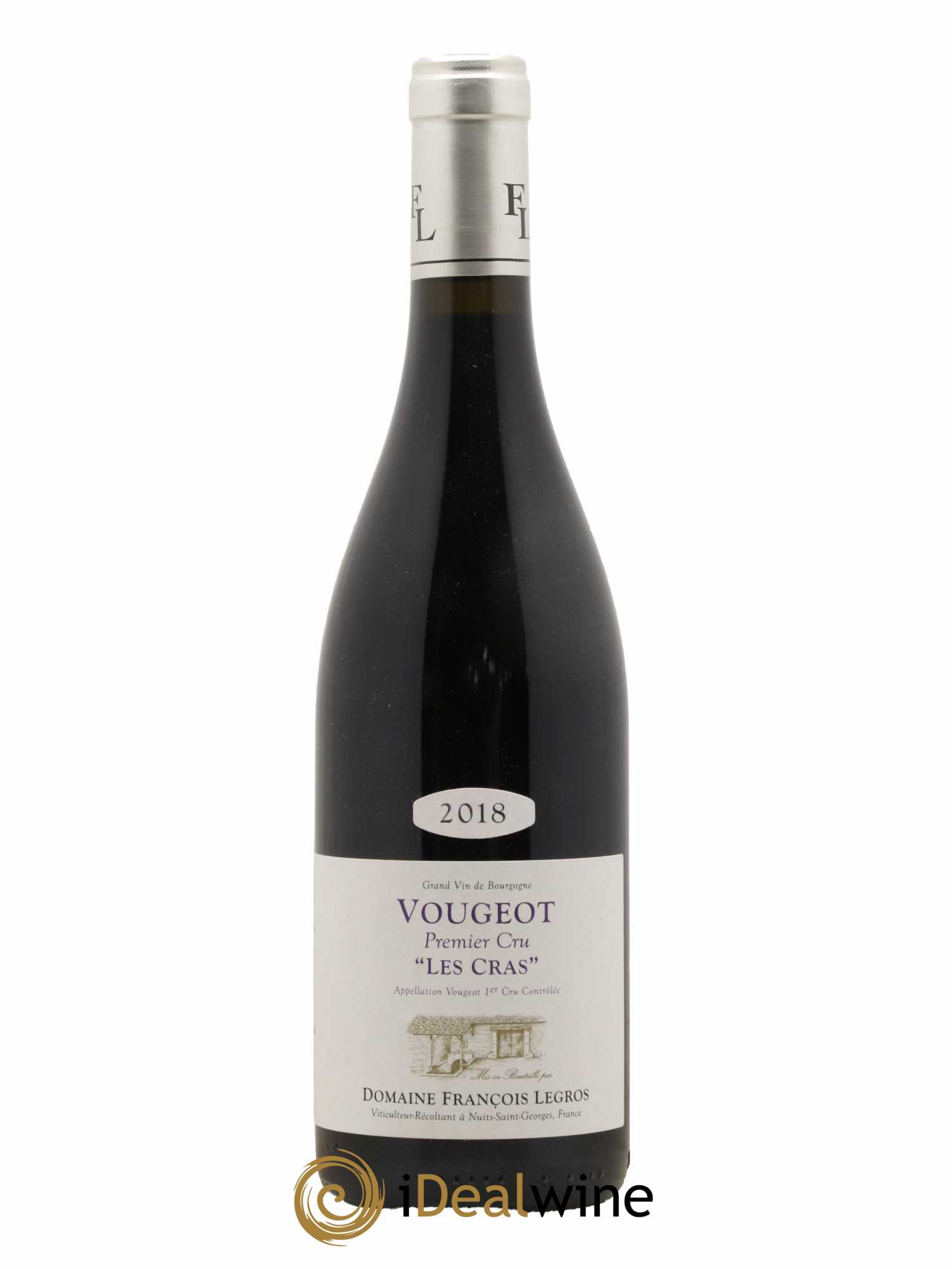 Vougeot 1er Cru Les Cras Domaine F. Legros 2018 - Posten von 1 Flasche - 0