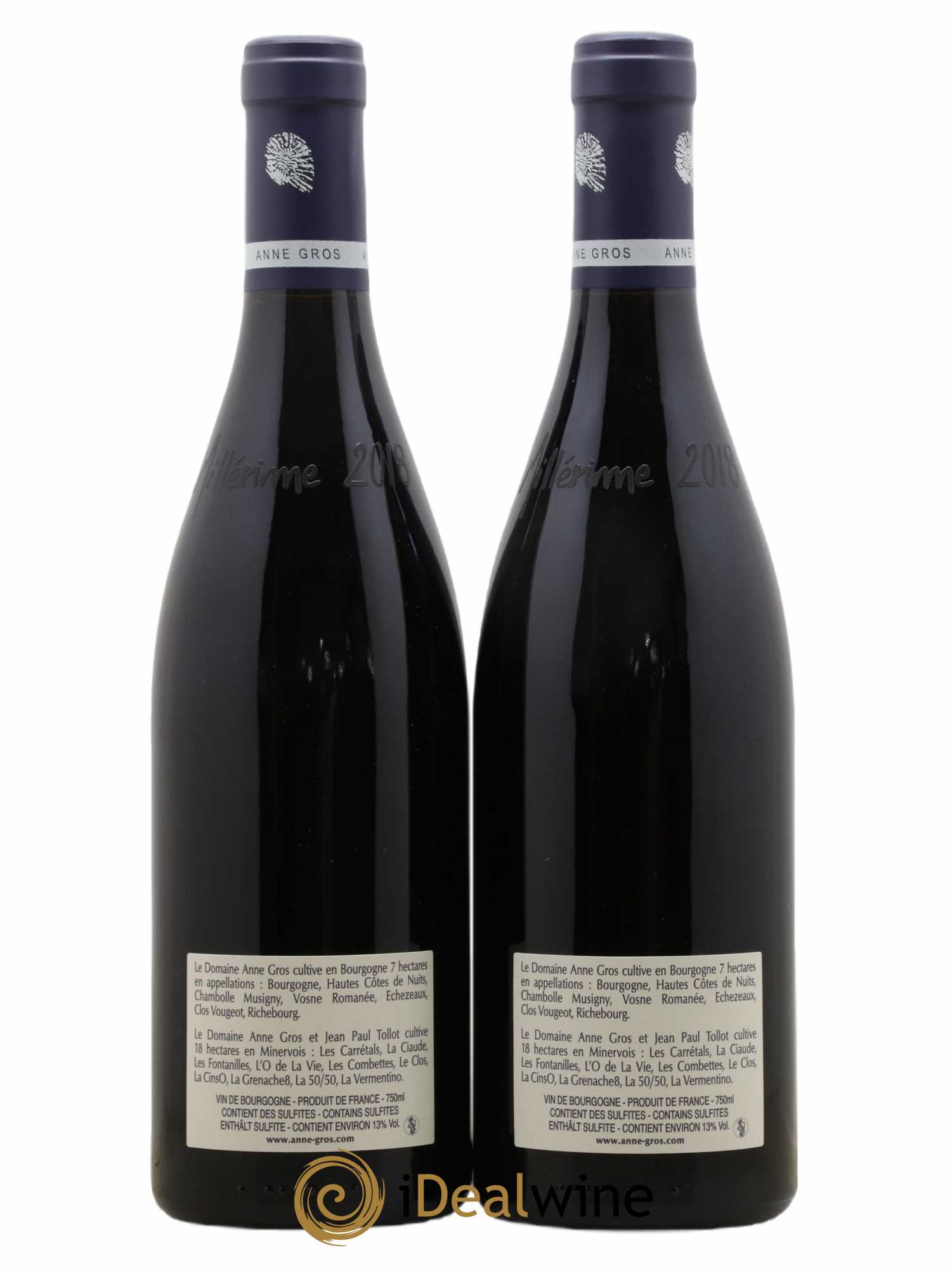 Richebourg Grand Cru Anne Gros 2018 - Lot de 2 bouteilles - 1