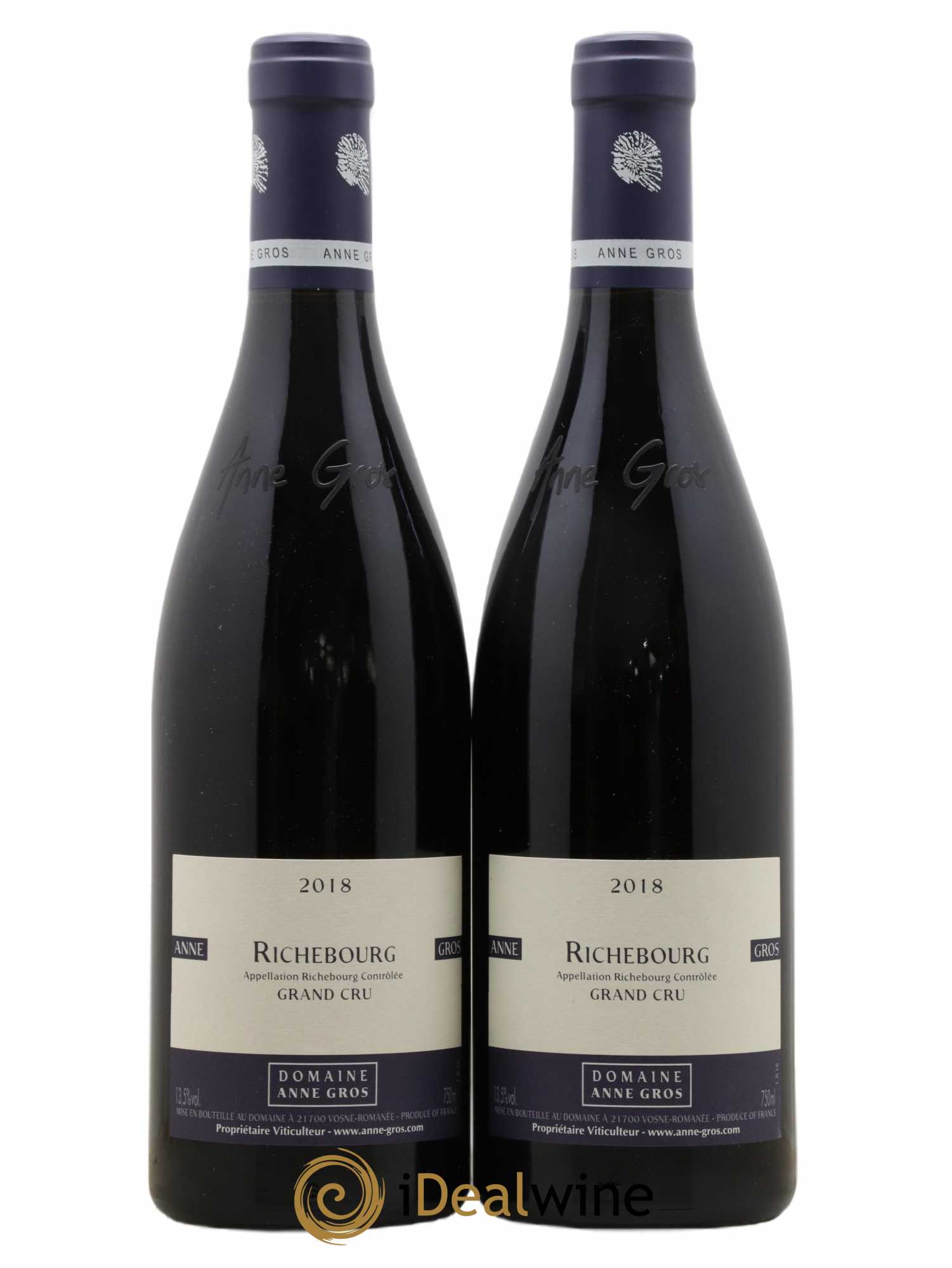 Richebourg Grand Cru Anne Gros 2018 - Lot de 2 bouteilles - 0