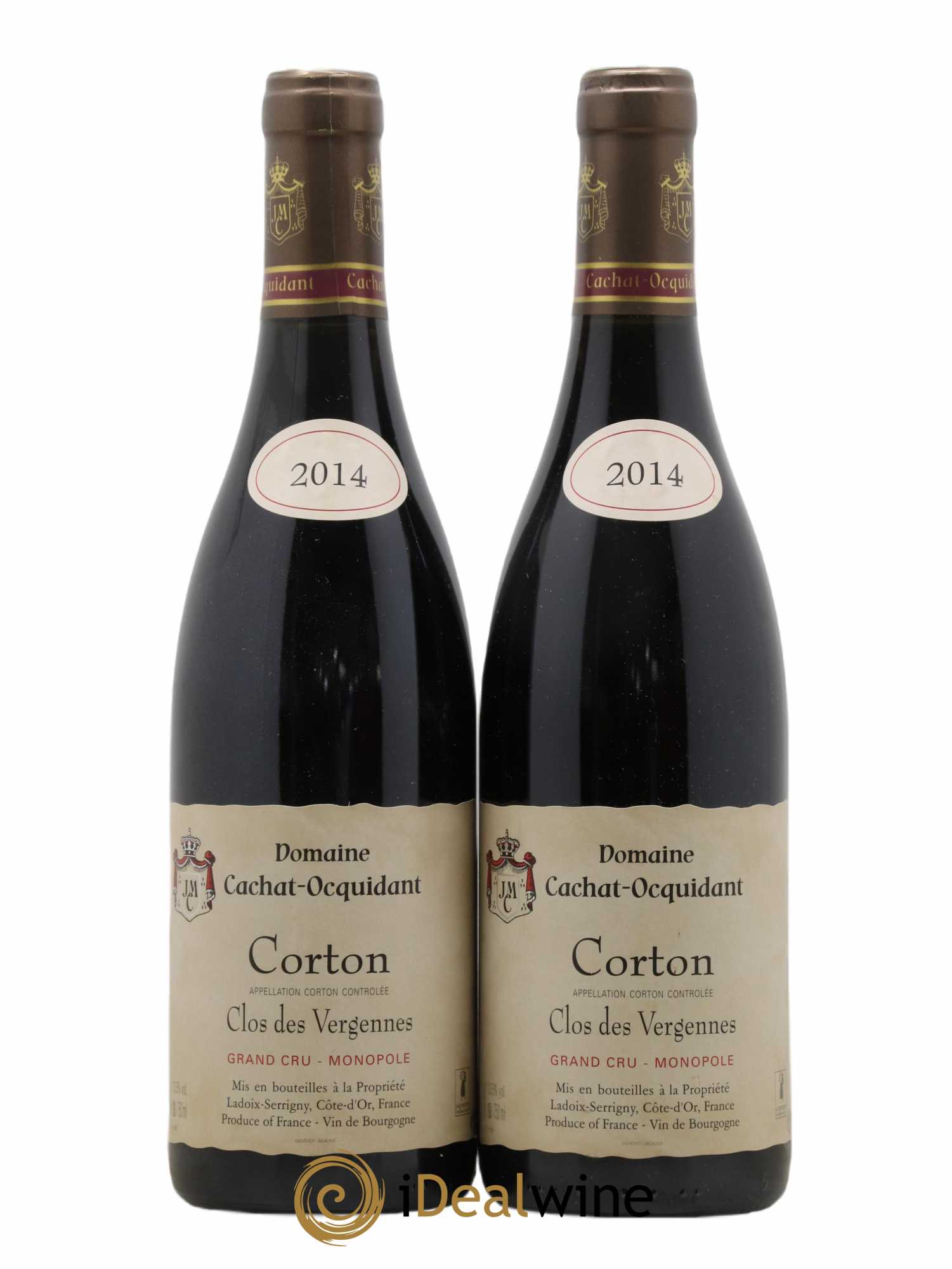 Corton Grand Cru Clos Des Vergennes Domaine Cachat-Ocquidant 2014 - Posten von 2 Flaschen - 0