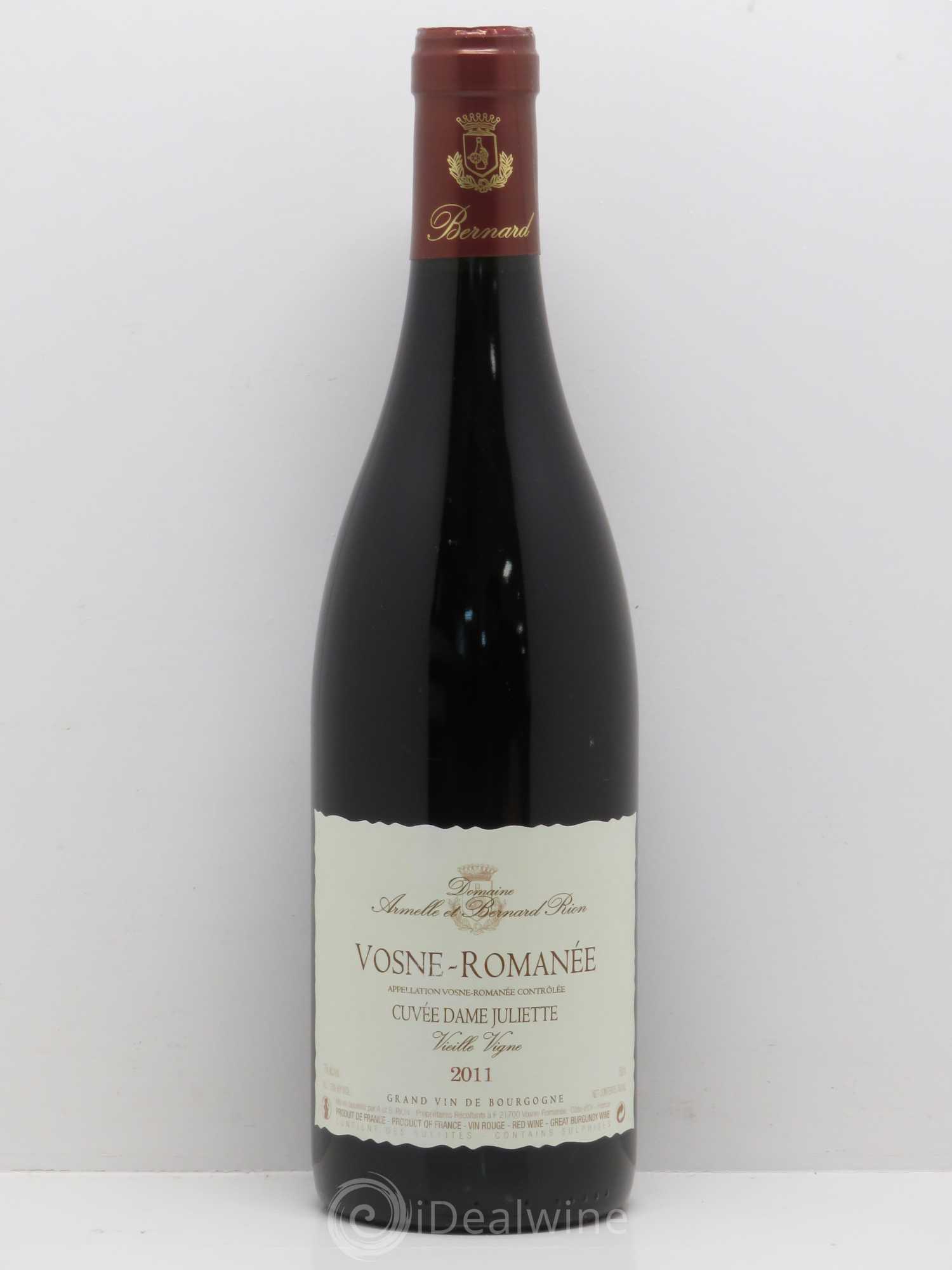 Vosne-Romanée Vieilles Vignes Cuvée Dame Juliette - Bernard Rion 2011 - Posten von 1 Flasche - 0