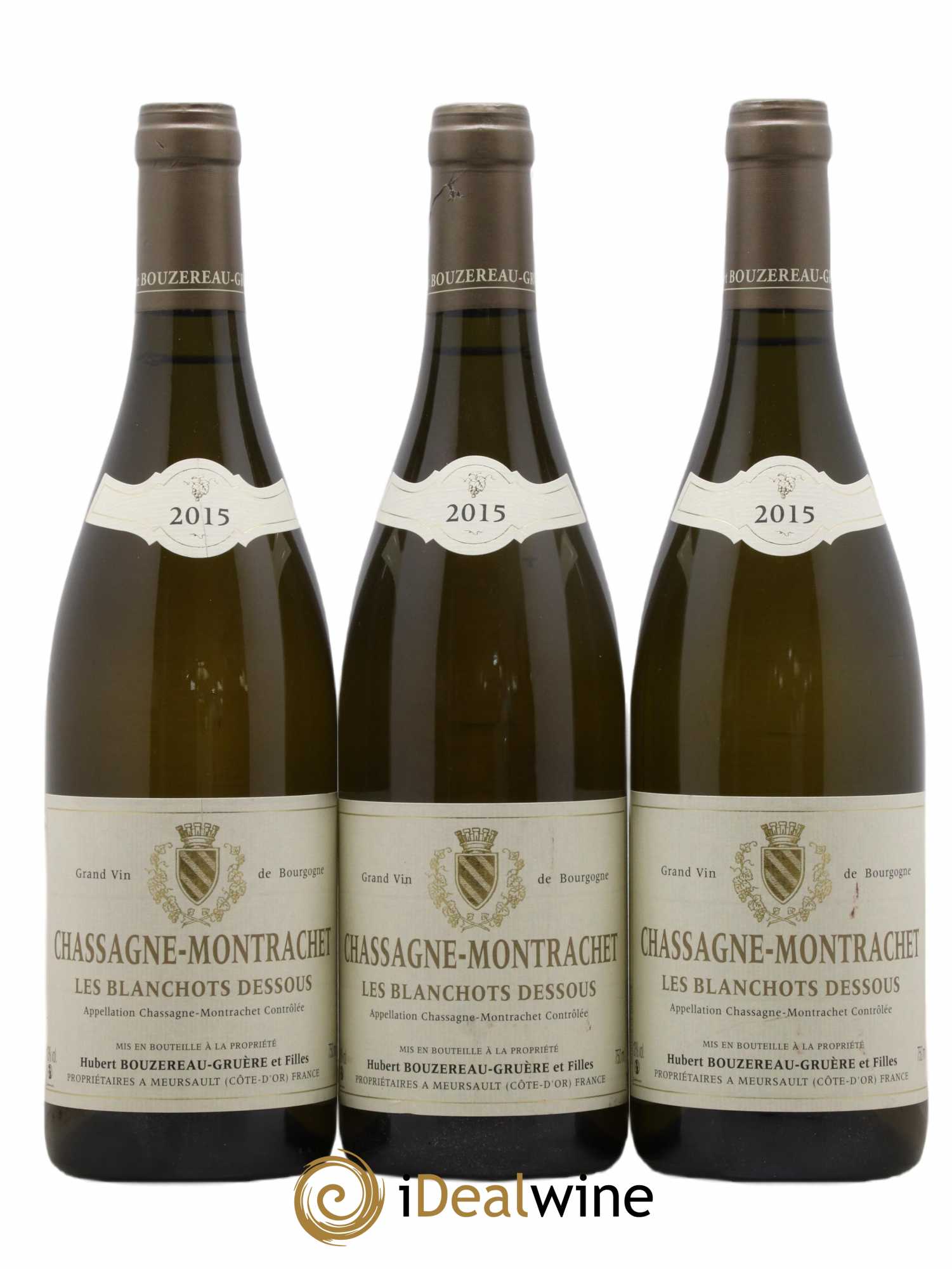 Chassagne-Montrachet Les Blanchots Dessous Domaine Bouzereau Gruere 2015 - Posten von 3 Flaschen - 0