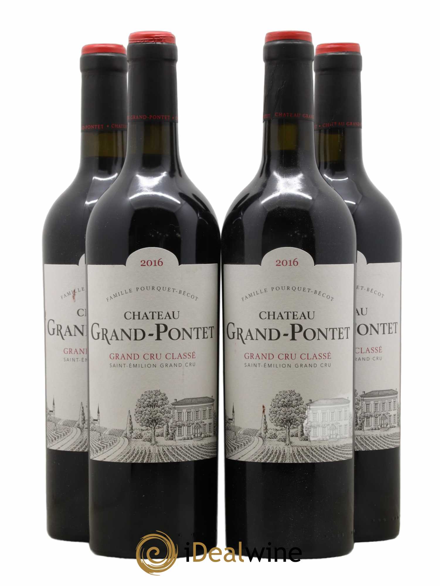 Château Grand Pontet Grand Cru Classé 2016 - Lot de 4 bouteilles - 0