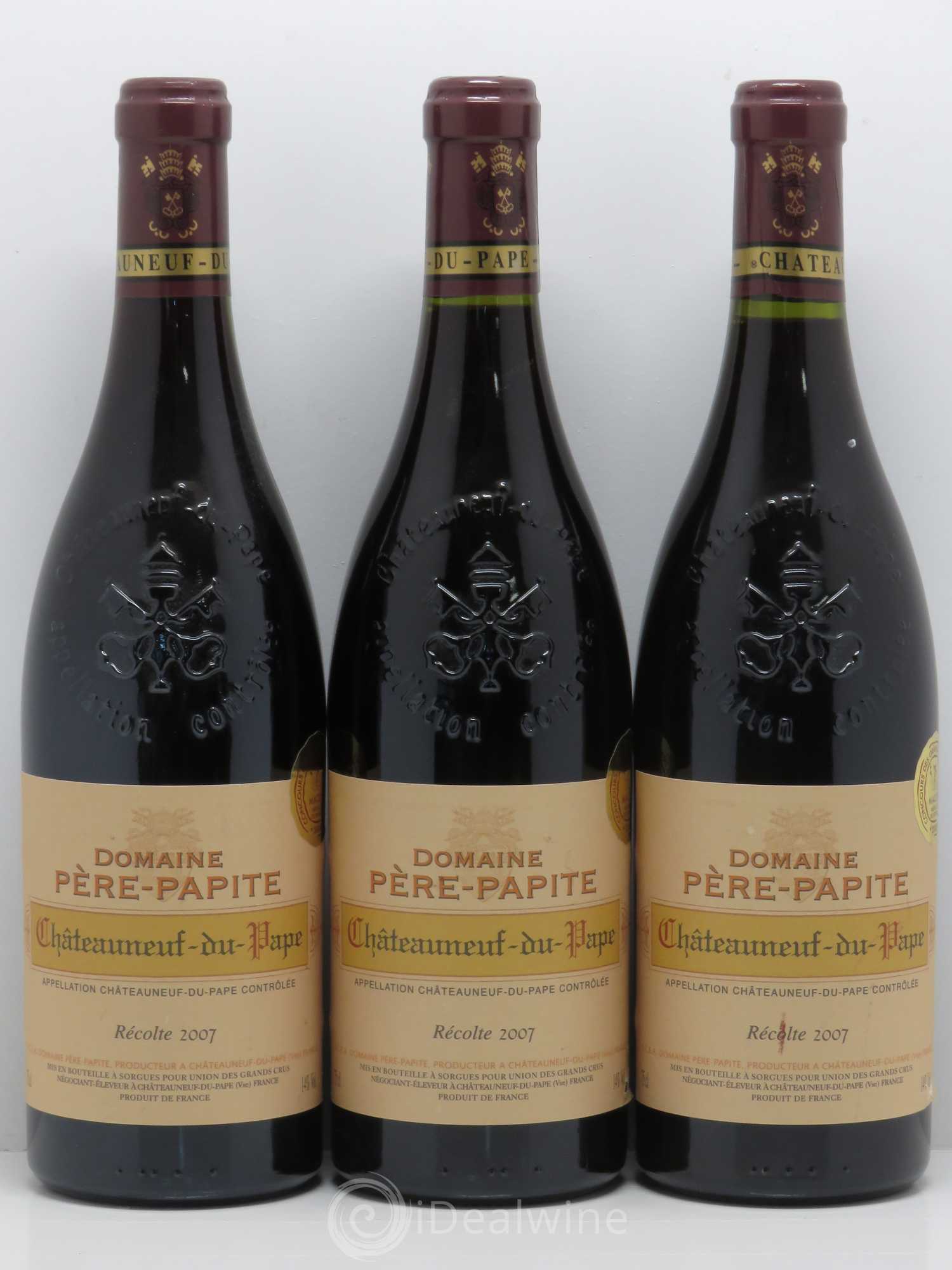 Châteauneuf-du-Pape Domaine Père Papite 2007 - Posten von 3 Flaschen - 0