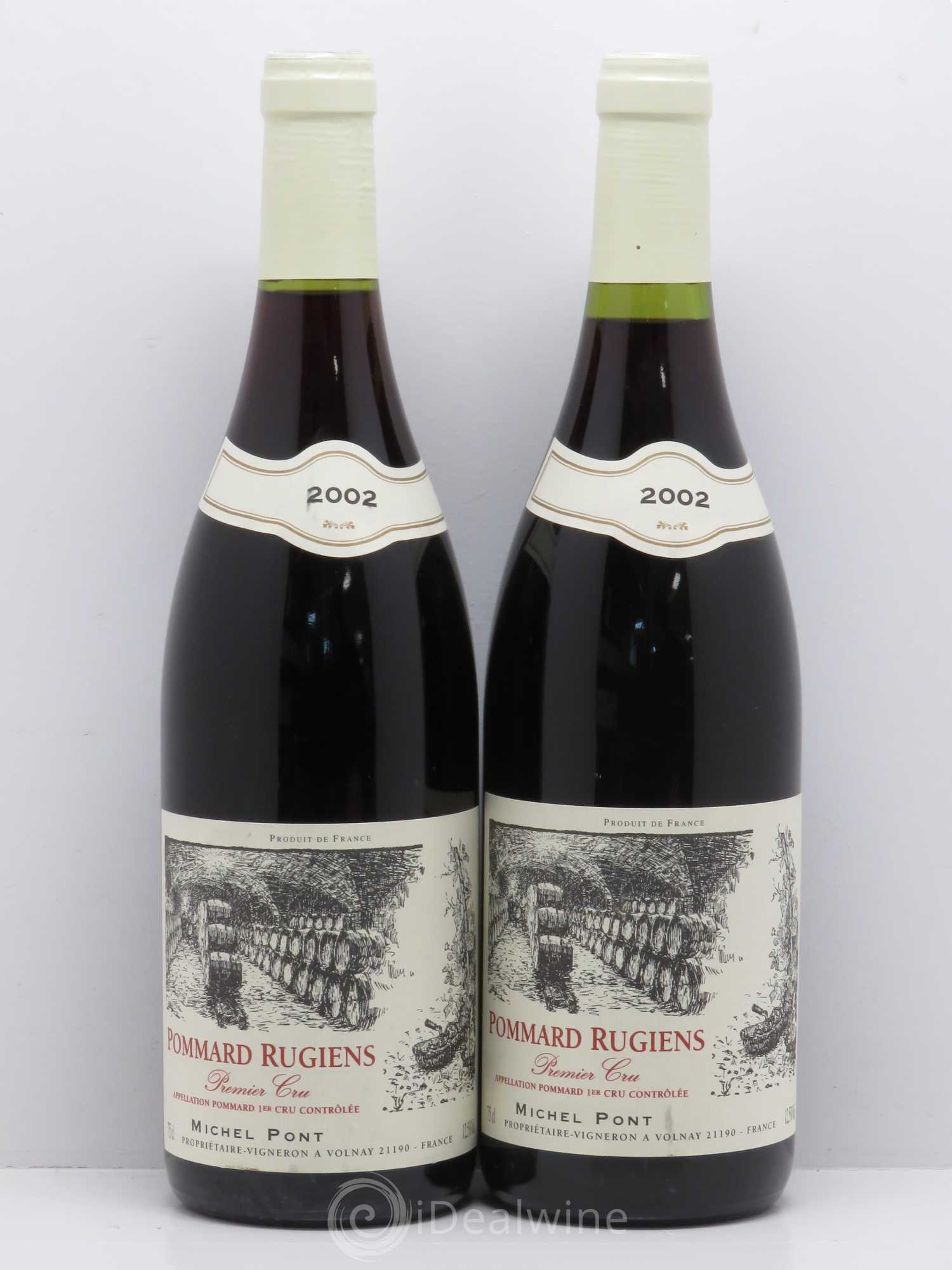 Pommard 1er Cru Les Rugiens - Pont 2002 - Lot de 2 bouteilles - 0