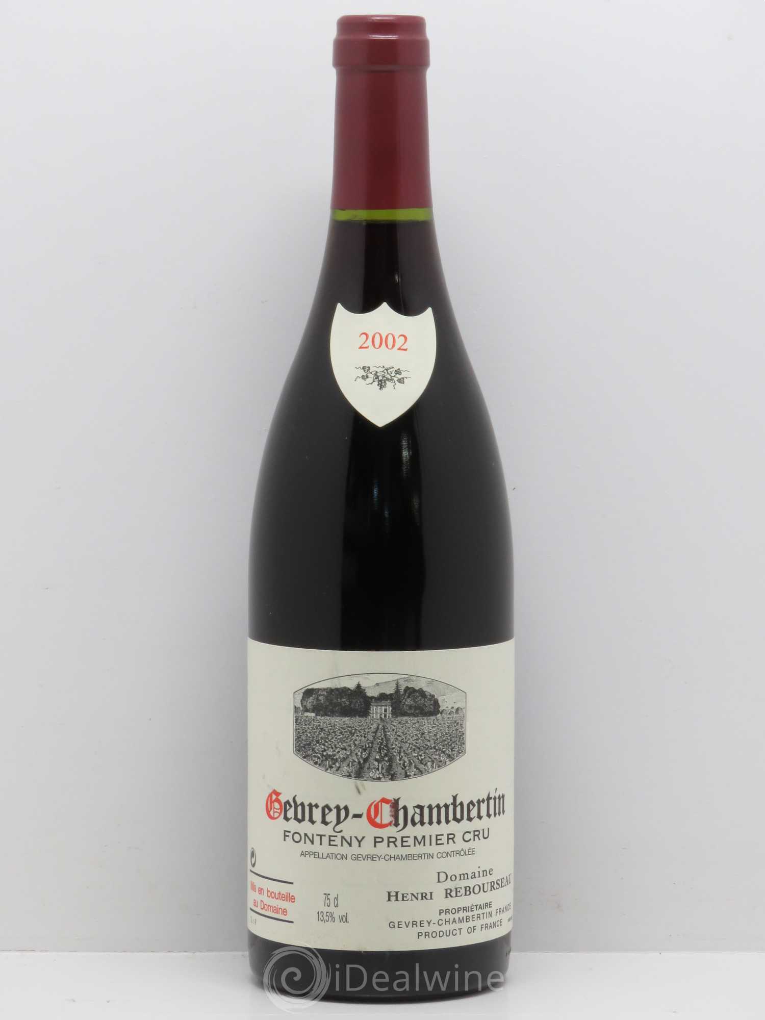 Gevrey-Chambertin 1er Cru Fonteny - Rebourseau 2002 - Lot de 1 bouteille - 0